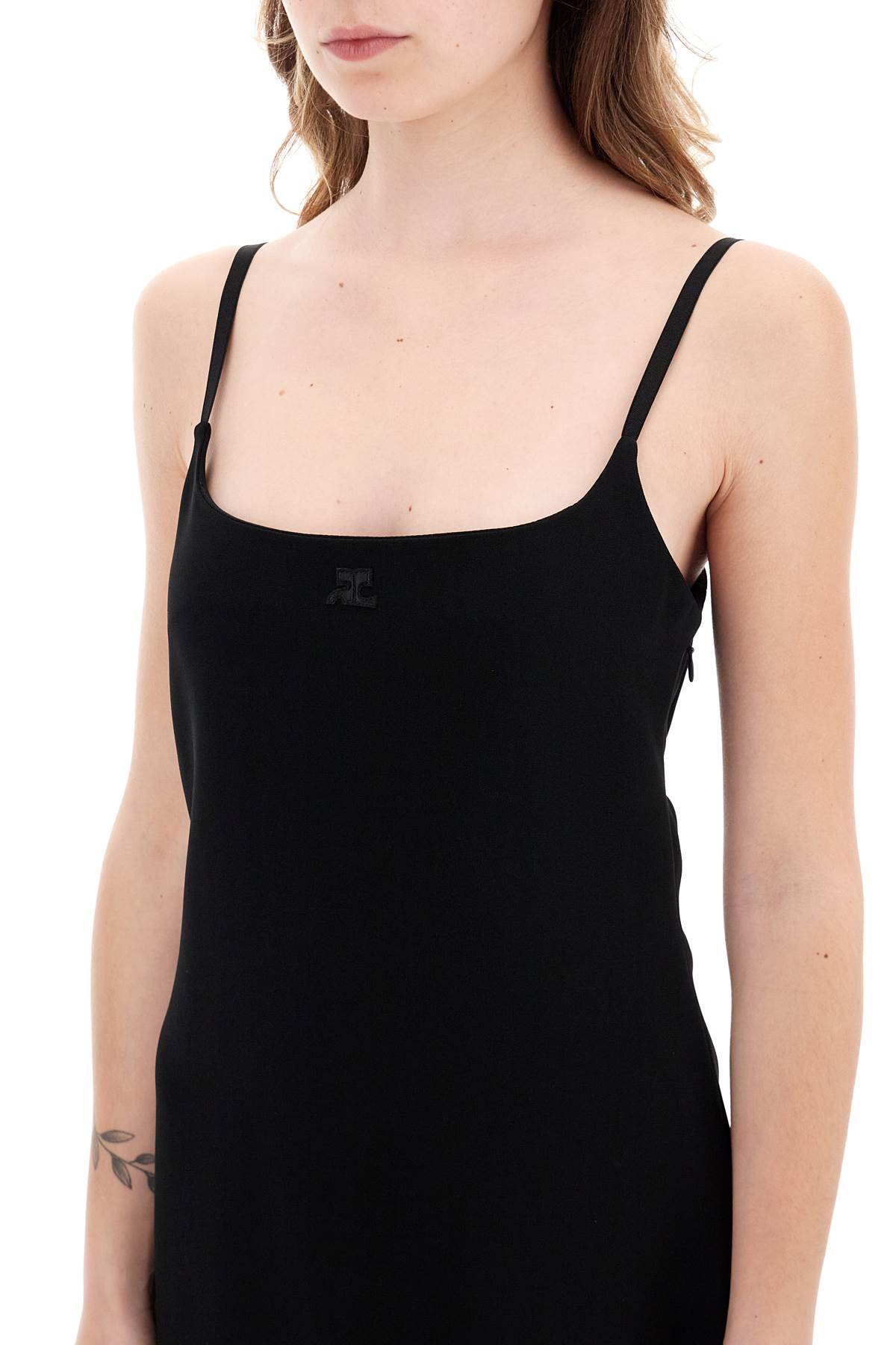 Courreges Crepe Mini Dress - Stylish & Elegant Women's Party Dress for Night Out & Special Occasions