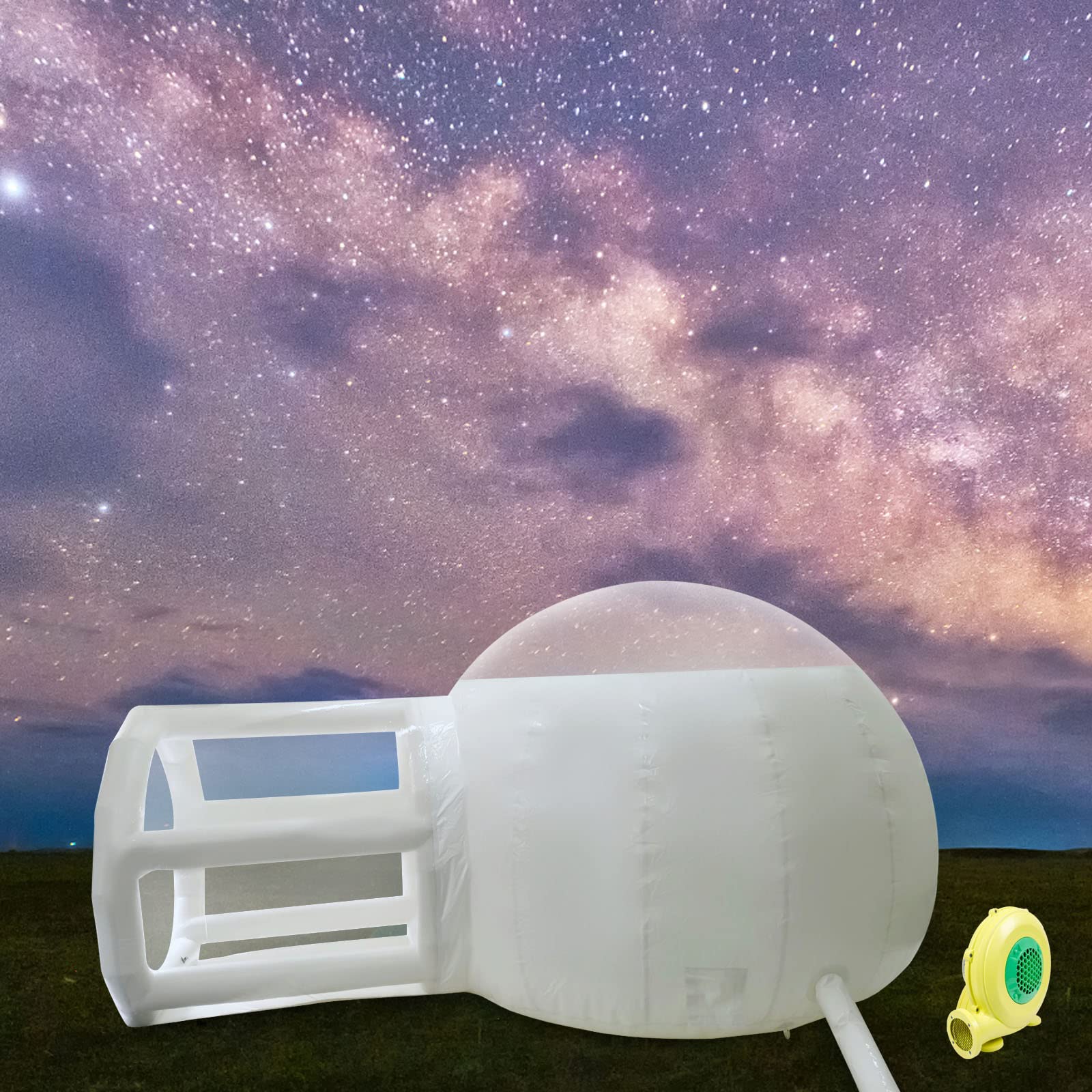 Inflatable Transparent Camping Tent with Blower - Waterproof Bubble Tent for Outdoor Camping, Backyard, Stargazing & Garden Greenhouse - Portable Inflatable Bubble House for Family Adventures