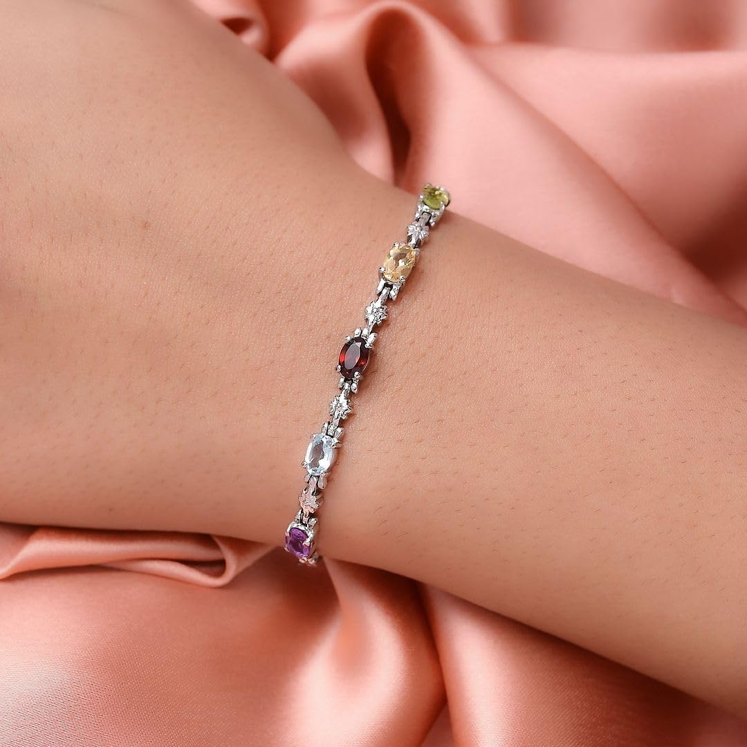 Birthstone Bracelets for Women - Adjustable Charm Bolo Bracelet with Gemstones | Perfect for Engagement, Anniversary, Wedding Promise & Birthday Gifts | Ideal for Everyday Wear, Special Occasions & Thoughtful Present Giving