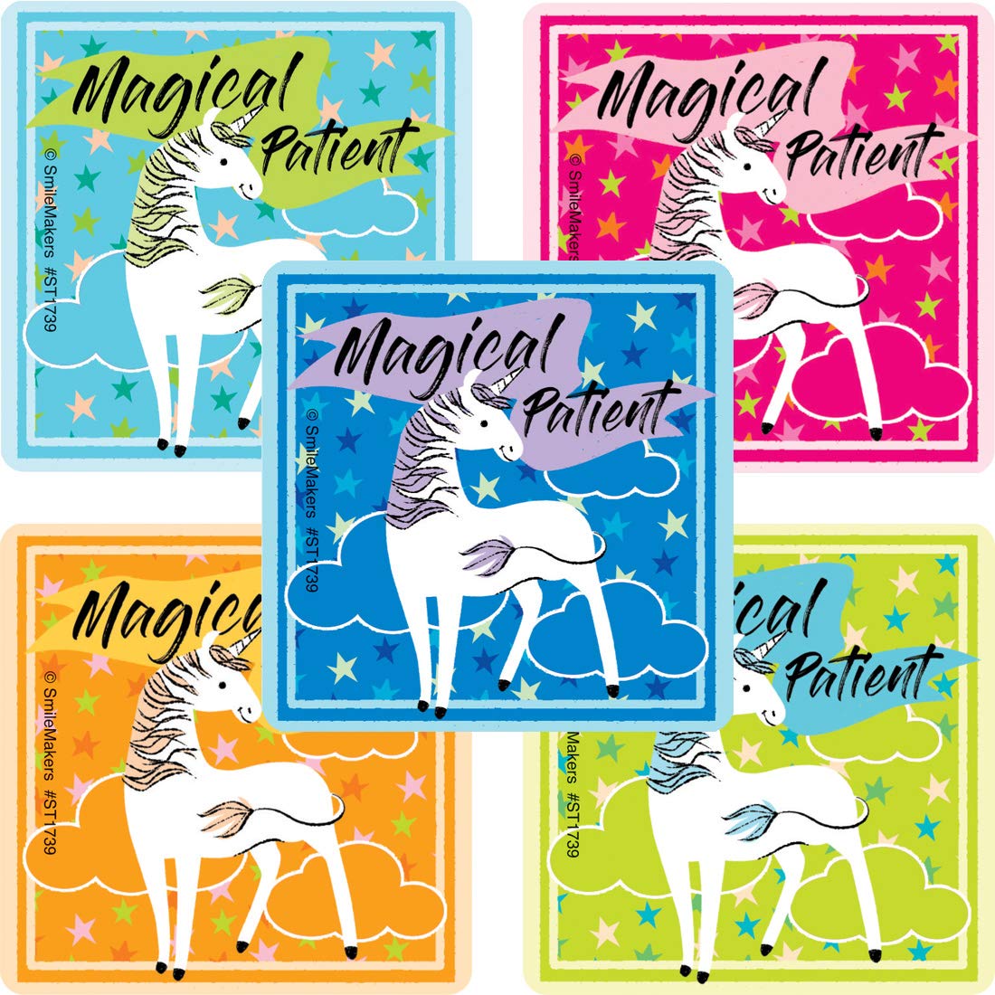 SmileMakers Magical Patient Unicorn Stickers - 100-Pack Reward Stickers for Kids, Teachers & Healthcare Workers - Perfect for Classroom Incentives, Doctor Visits & Party Favors