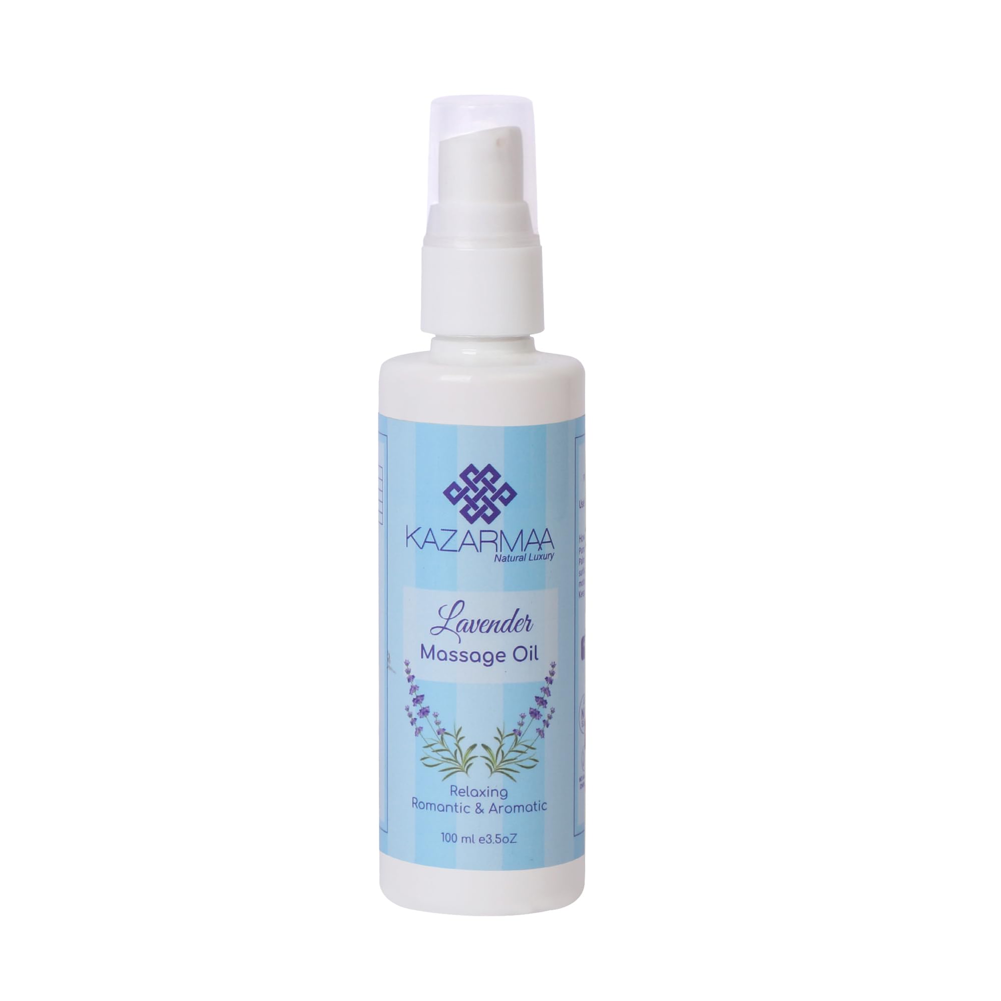 Kazarmaa Lavender Body Massage Oil - 100% Natural Lavender Essential Oil for Relaxation, Pain Relief & Better Sleep - Soothes Joint & Muscle Pain - 100ml - Perfect for Aromatherapy, Spa & Home Relaxation