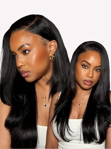 7x5 bye bye knots yaki straight wig natural color