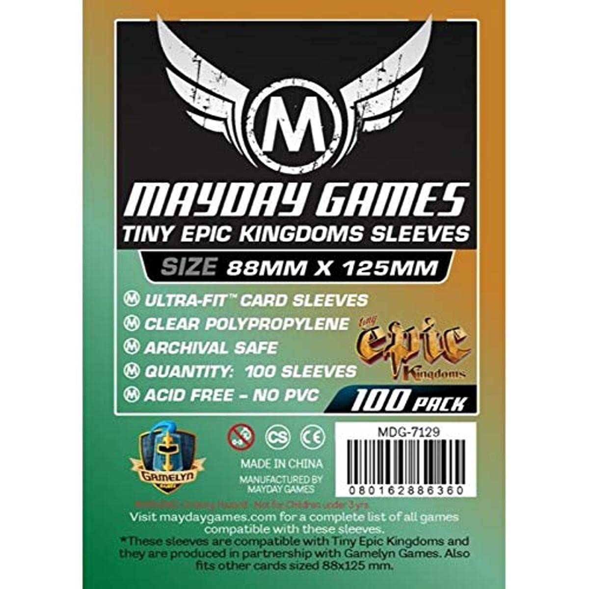 Tiny Epic Kingdoms Card Sleeves - Premium Custom Fit Mayday Games Accessories for Board Game Protection & Storage | Perfect for Collectors & Game Nights