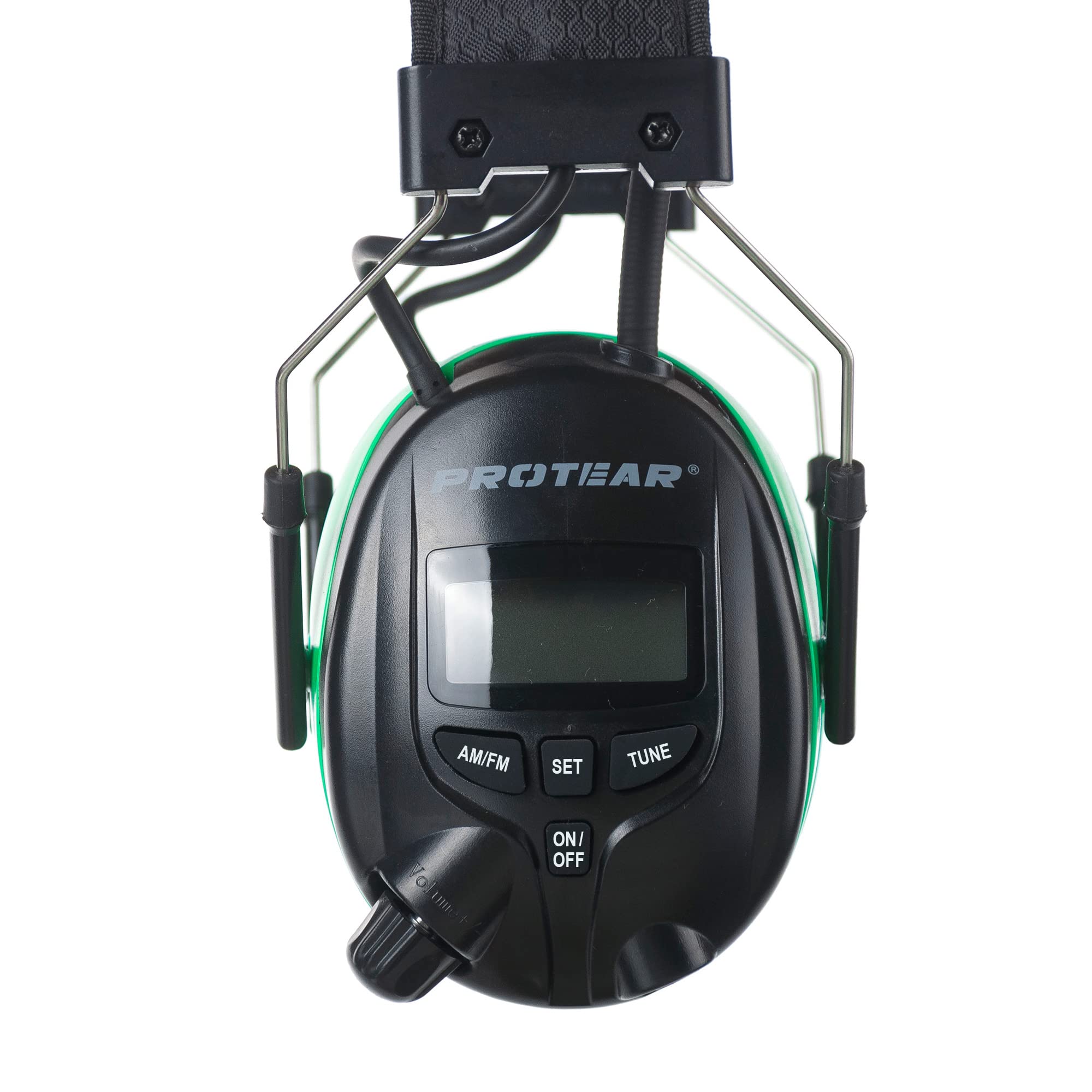 Wireless AM/FM Radio Headphones with Digital Display - 25dB NRR Noise Cancelling Ear Muffs for Hearing Protection - Perfect for Construction, Shooting Range & Air Travel
