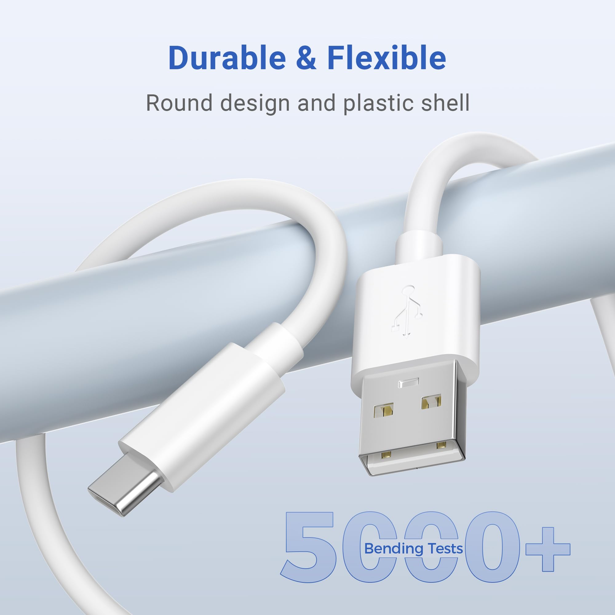 BASESAILOR Blink Mini 2 Camera Extension Lead 6M/2Pack - Extra Long USB A to USB C Charging Cable for Blink Outdoor 4 (4th Gen), Petcube Cam 360 & Security Cameras - Indoor/Outdoor Use for Home Surveillance, Baby Monitoring & Pet Watching