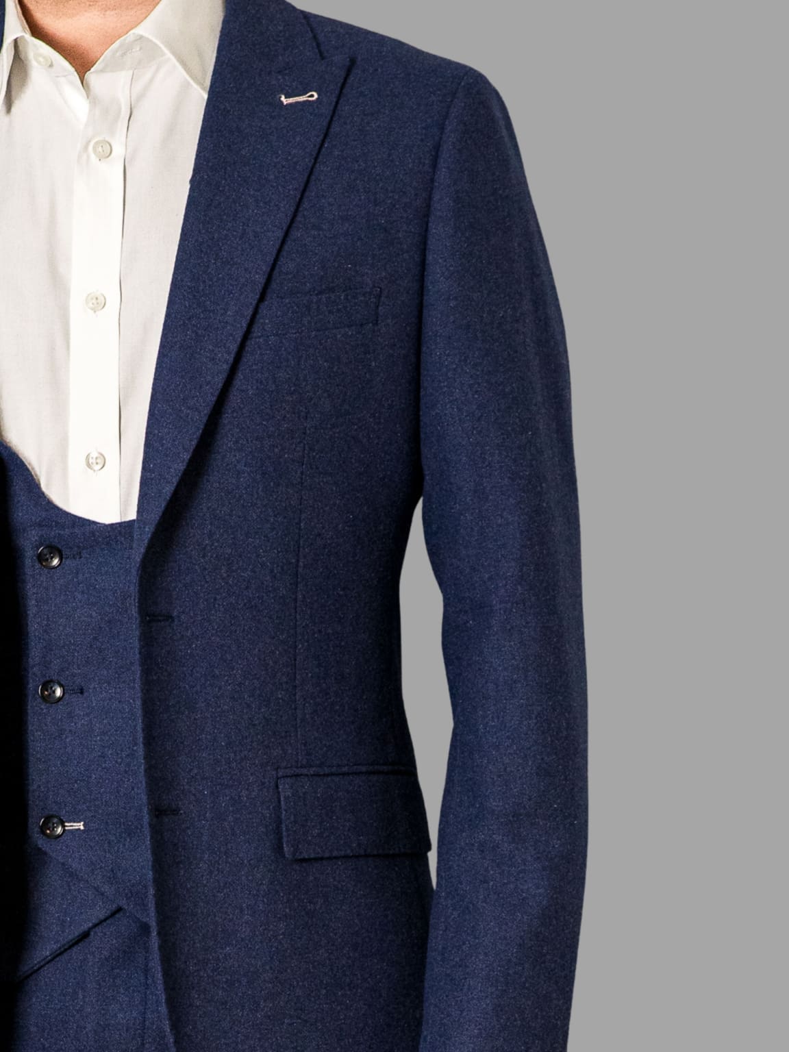 Harry Brown Ralph Tweed Navy Blazer for Men - Classic Slim Fit Single Breasted Sport Coat - Perfect for Business, Weddings & Formal Events