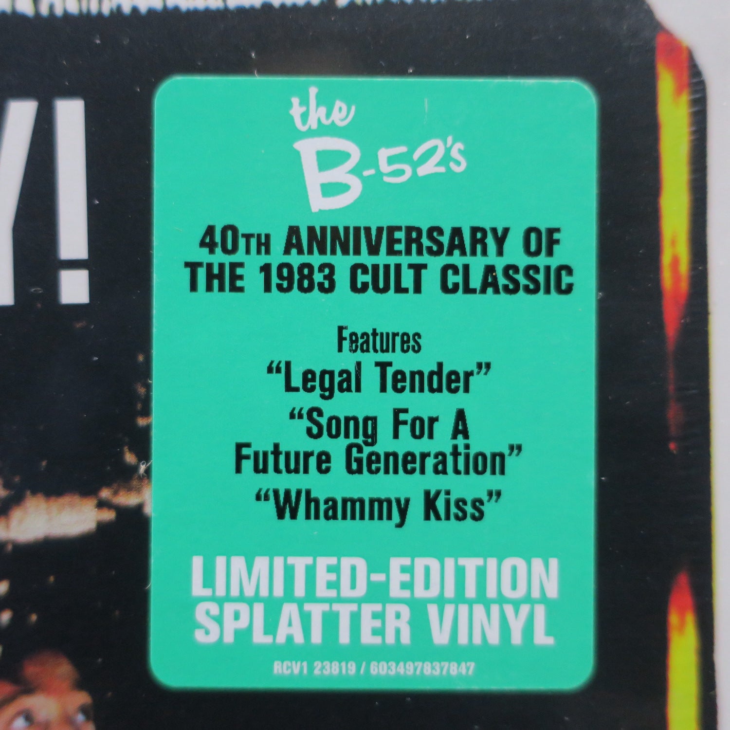 B 52's 'Whammy!' Limited Edition Splatter Vinyl LP Record - Perfect for Music Collectors & 80s Retro Party Soundtracks