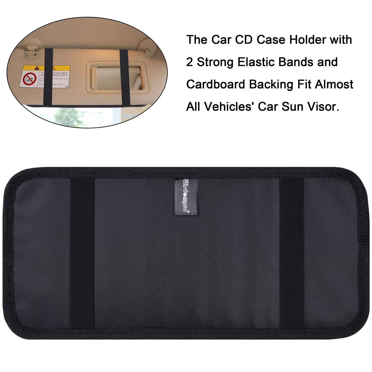 Premium Car CD Case Holder & Sunglass Organizer for Car Visor - Compact Storage Solution for Road Trips, Commuting & Travel Accessories