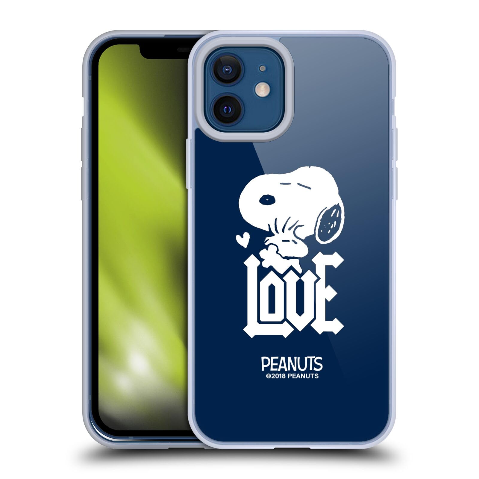 Head Case Designs Officially Licensed Peanuts Snoopy & Woodstock Love Rock Gel Case for iPhone 12/12 Pro - Soft Protective Cover for Everyday Use & Gift Giving