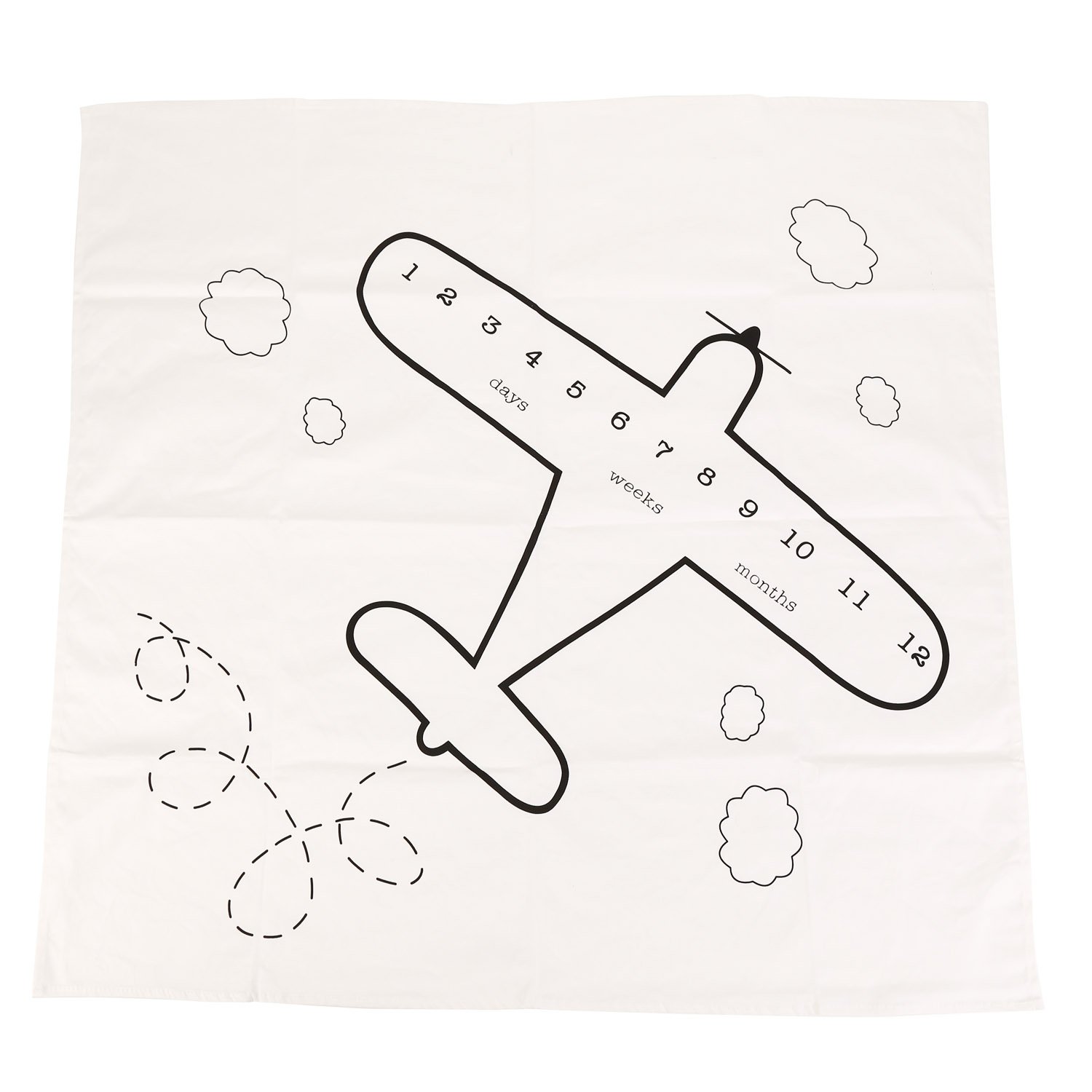 Hollyhorse Airplane Baby Blanket | Newborn Monthly Milestone Photo Blanket for Boys - Soft Growth Keepsake Blanket with Photo Props - Perfect for 1st Birthday, Nursery Decor & Baby Shower Gifts