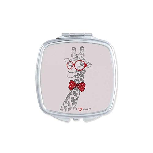 DIYthinker Stylish Giraffe Art Deco Compact Mirror - Portable Double-Sided Pocket Makeup Mirror for Women, Fashion Gift Idea (Perfect for Travel, Purse & Makeup Touch-ups)