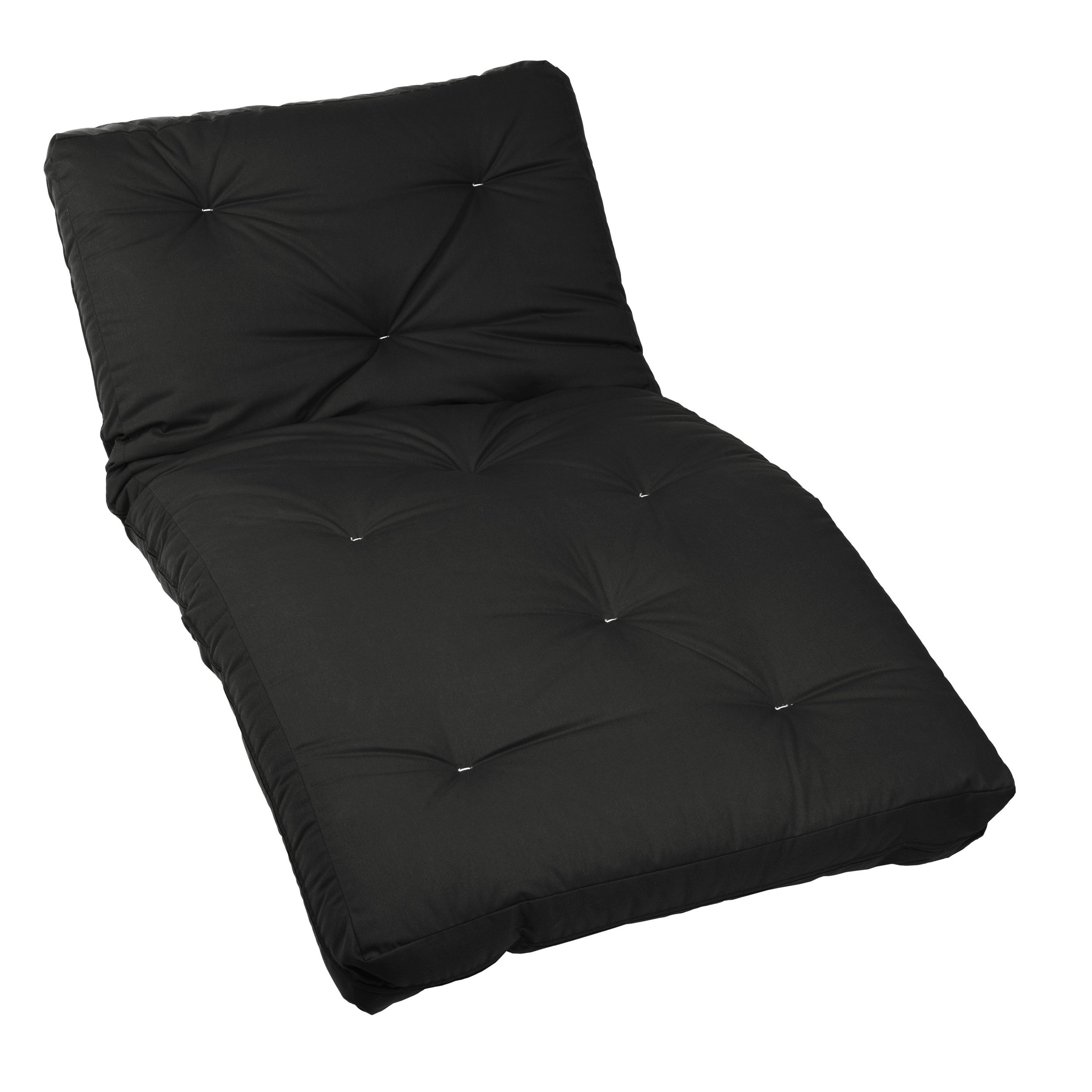 TRUPEDIC Twin Basic FUTON Mattress - Soft Suede Cover, Black - Perfect for Guest Beds, Dorm Rooms & Small Spaces