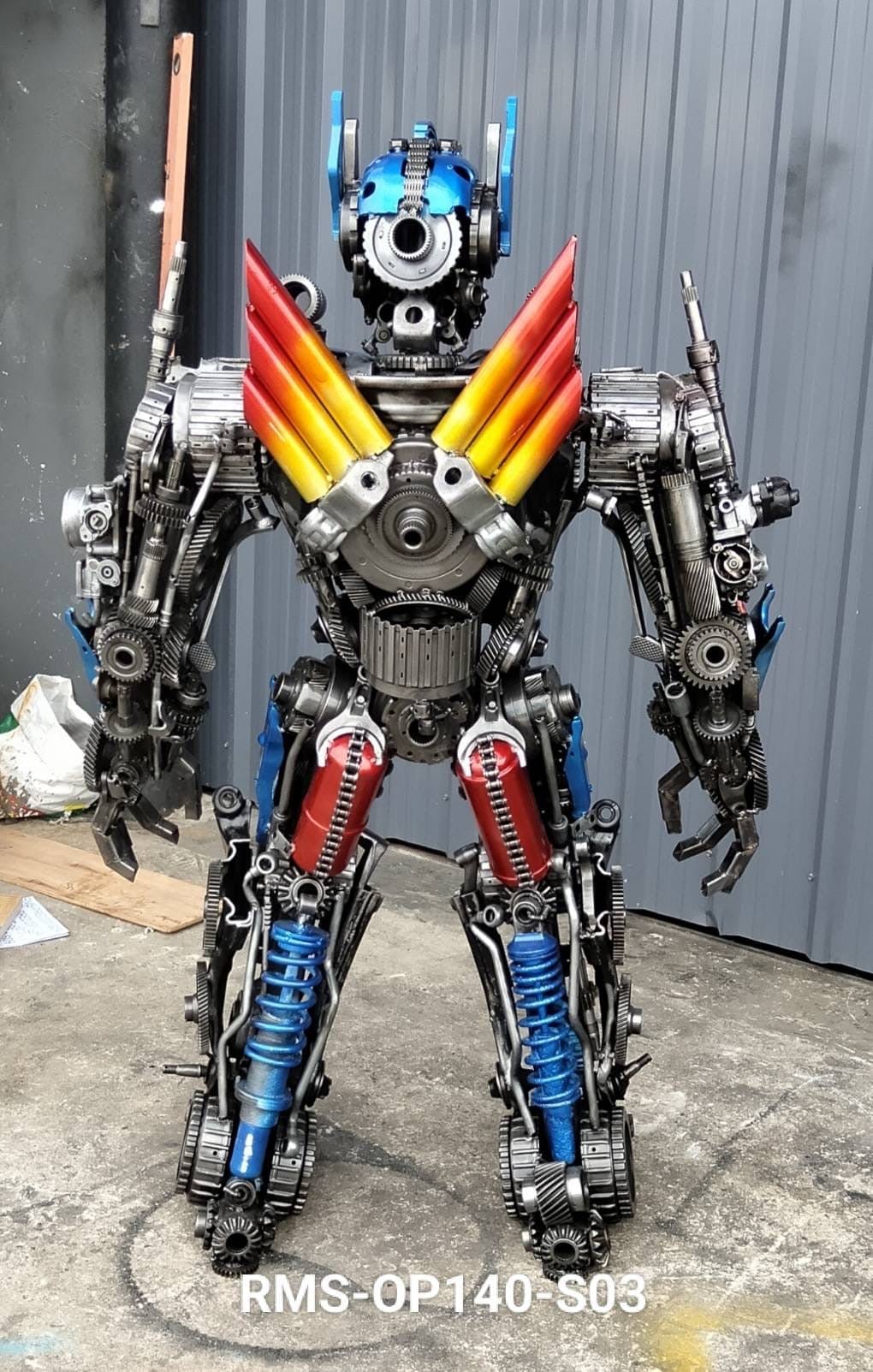 Optimus Prime Recycled Metal Art Sculpture - 55