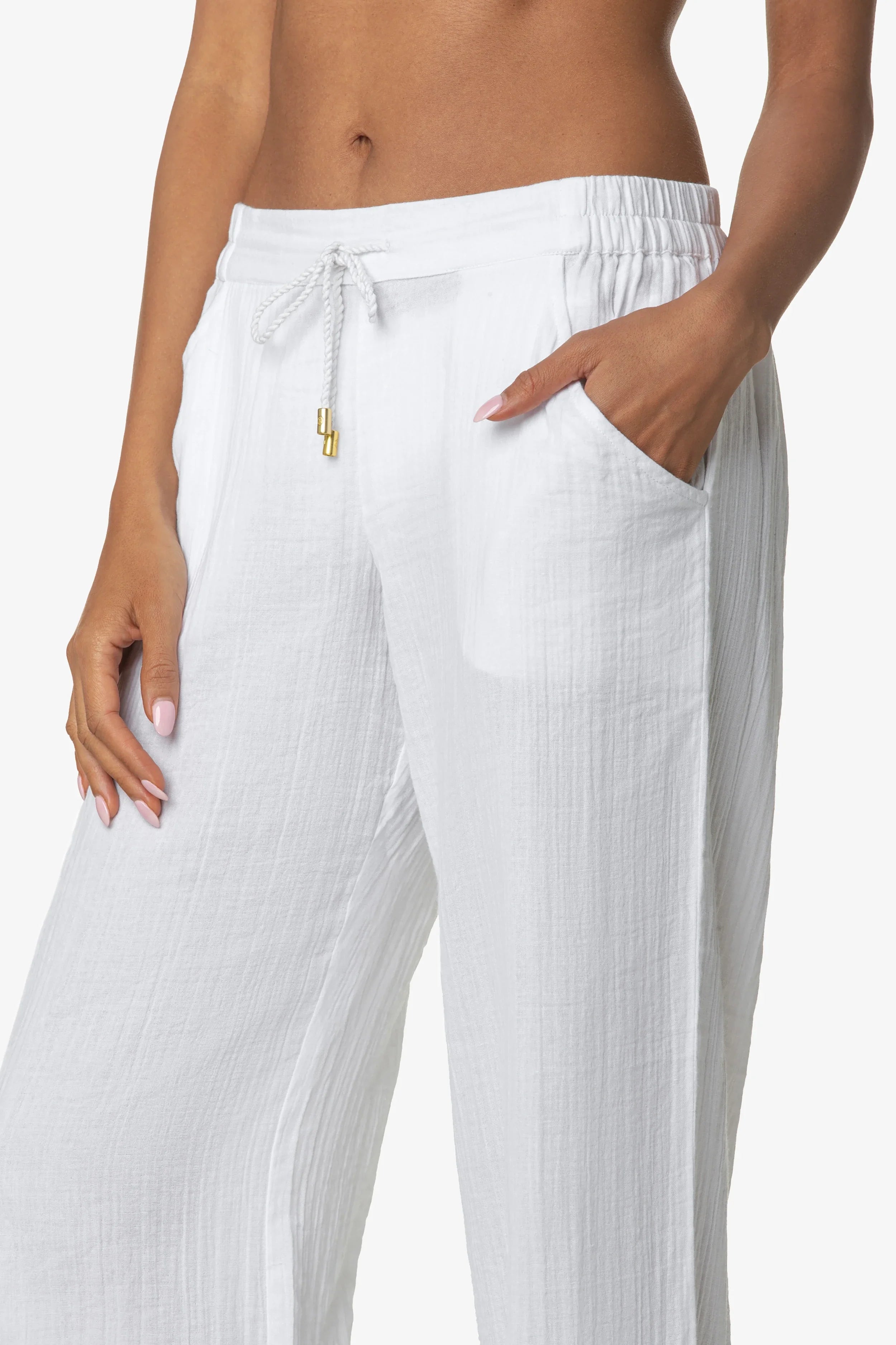Stylish White Weekender Pants for Women - Comfortable Travel & Casual Wear | Perfect for Weekends, Vacations & Everyday Outfits