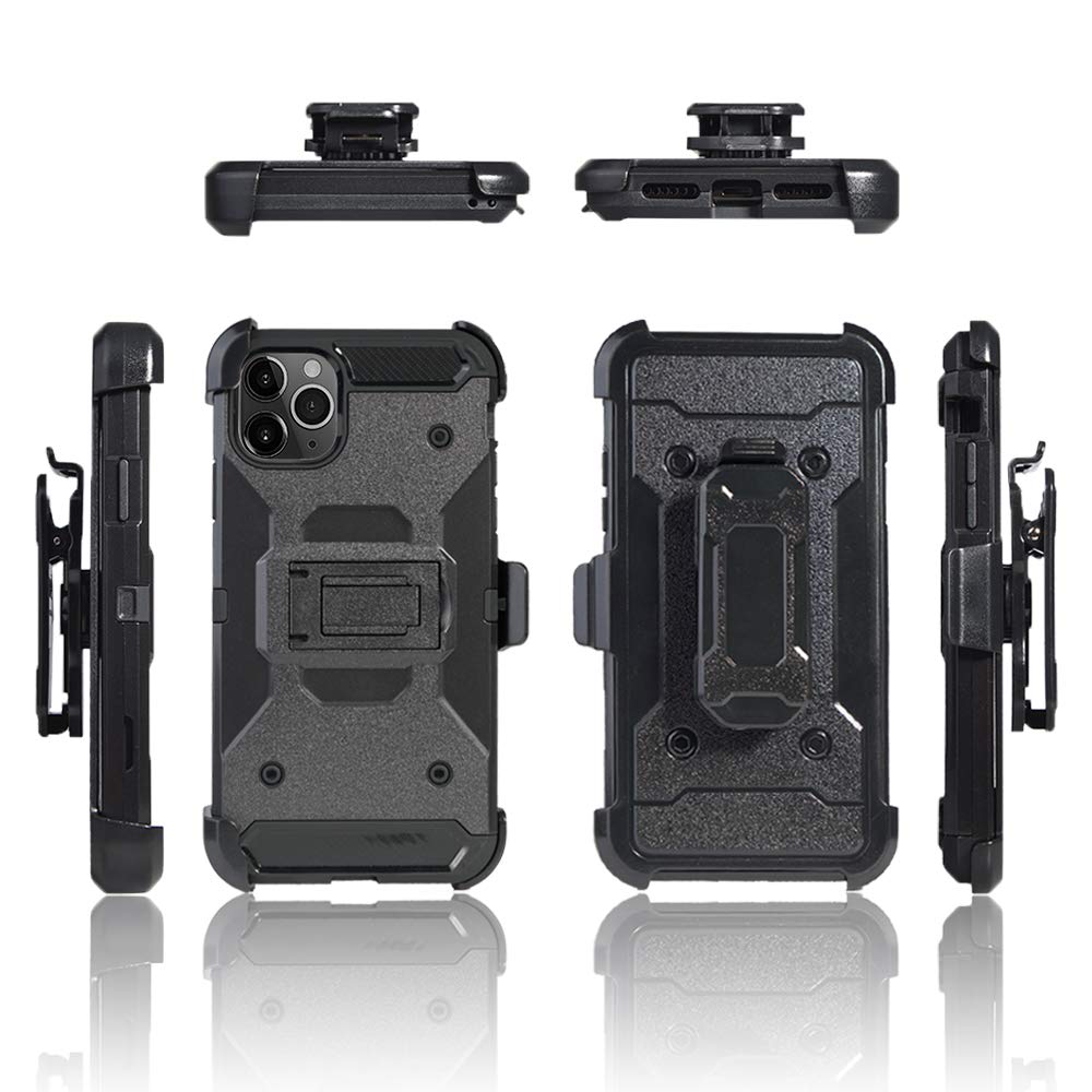 Cocomii Heavy Duty iPhone 11 Pro Max Case with Military Belt Clip Holster - Slim Lightweight Matte Cover with Kickstand - Compatible with Apple iPhone 11 Pro Max 6.5