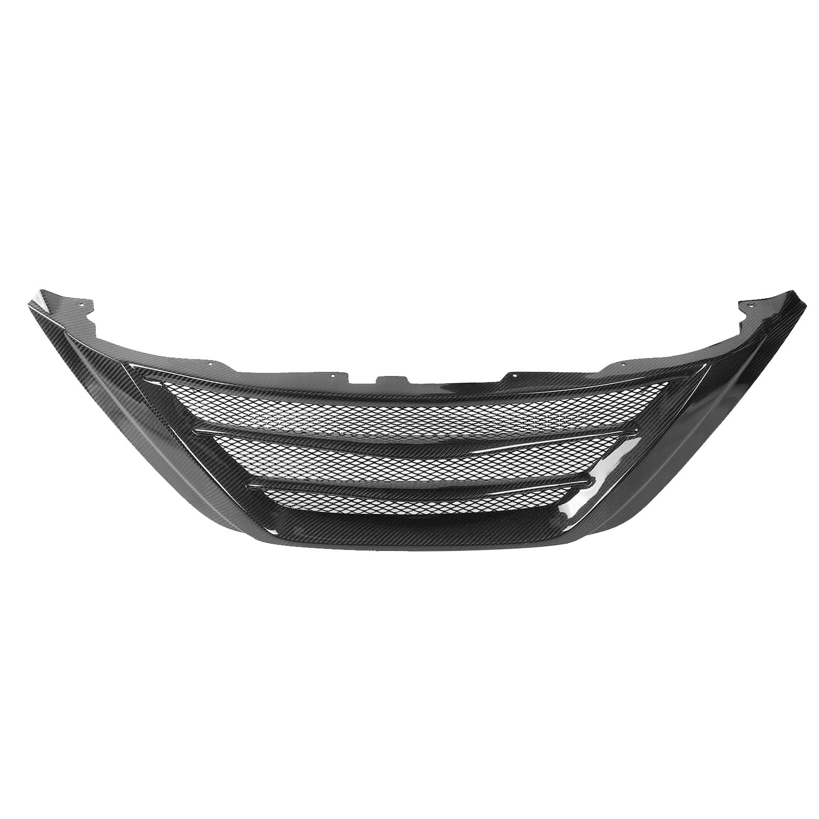 Premium Fydun Front Grill Bumper - Real Carbon Fiber Glossy Black Grille Replacement for 2016-2018 Nissan Altima/Teana | Enhanced Style & Protection for Daily Commute & Car Shows