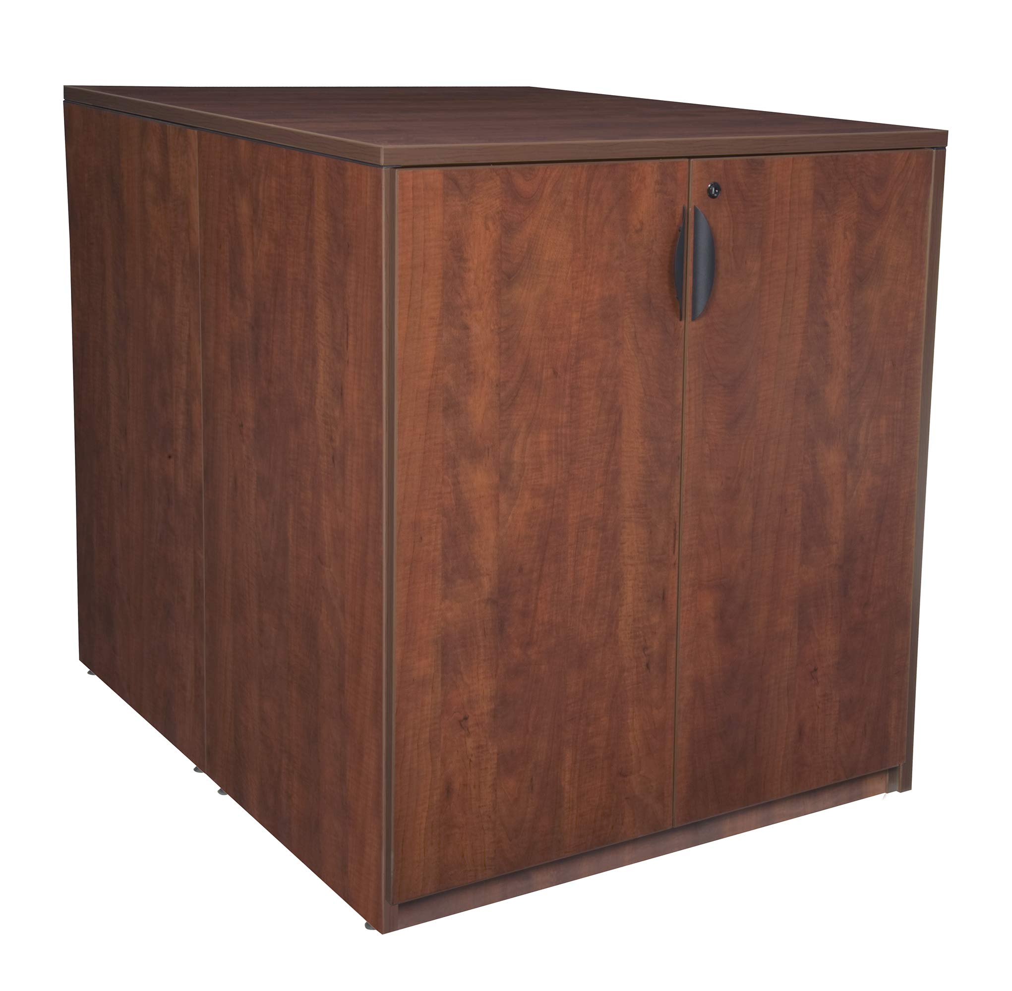 Regency Legacy Stand Up Back to Back Storage Cabinet and Desk in Cherry Finish - Perfect for Home Office, Dorm Room, or Small Space Organization