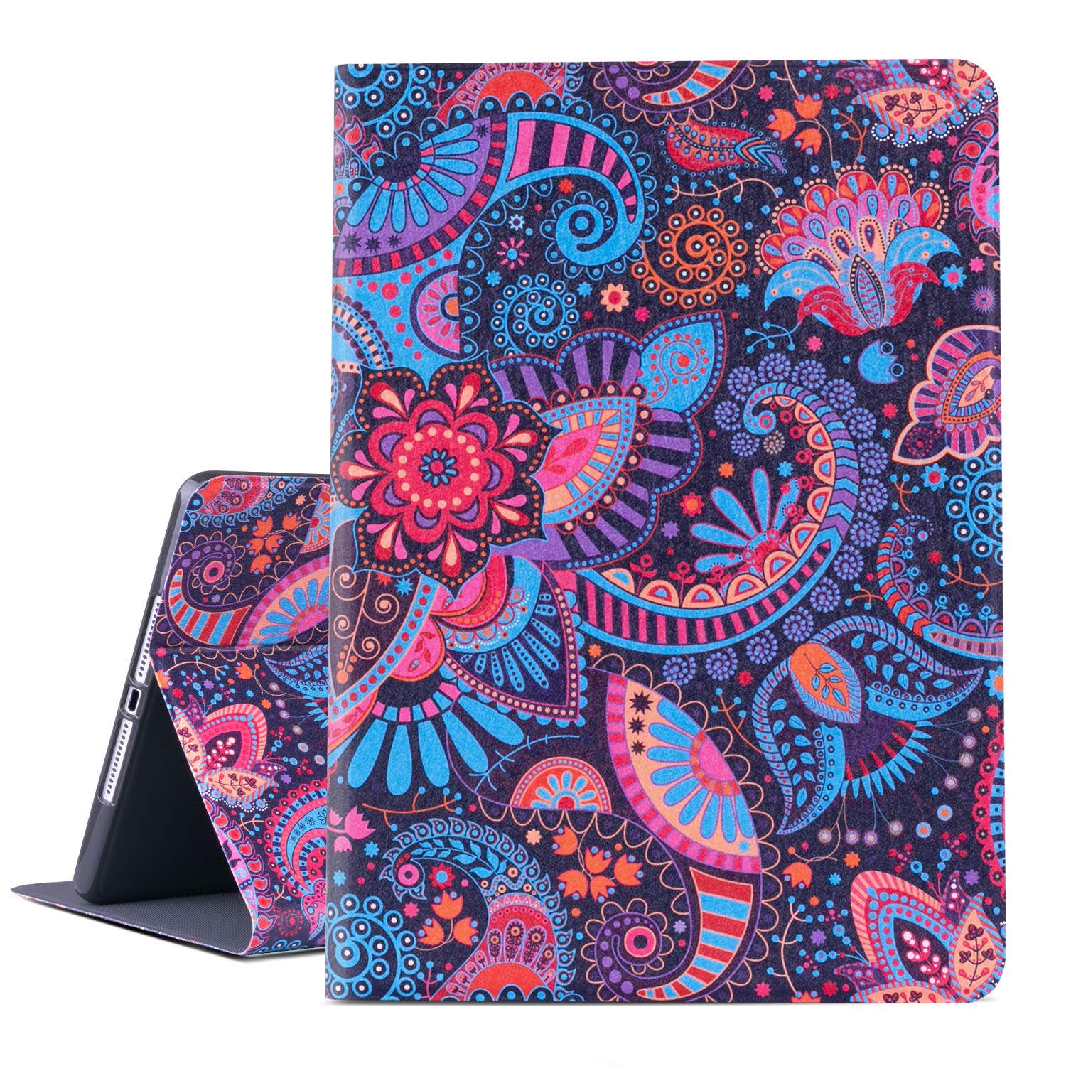 Premium Leather Case for iPad 9.7 inch (2017/2018) - Protective Hard Shell Cover Compatible with iPad Air 1/2 & 5th/6th Generation - Auto Wake/Sleep Function - Perfect for Work, Travel & Home Use