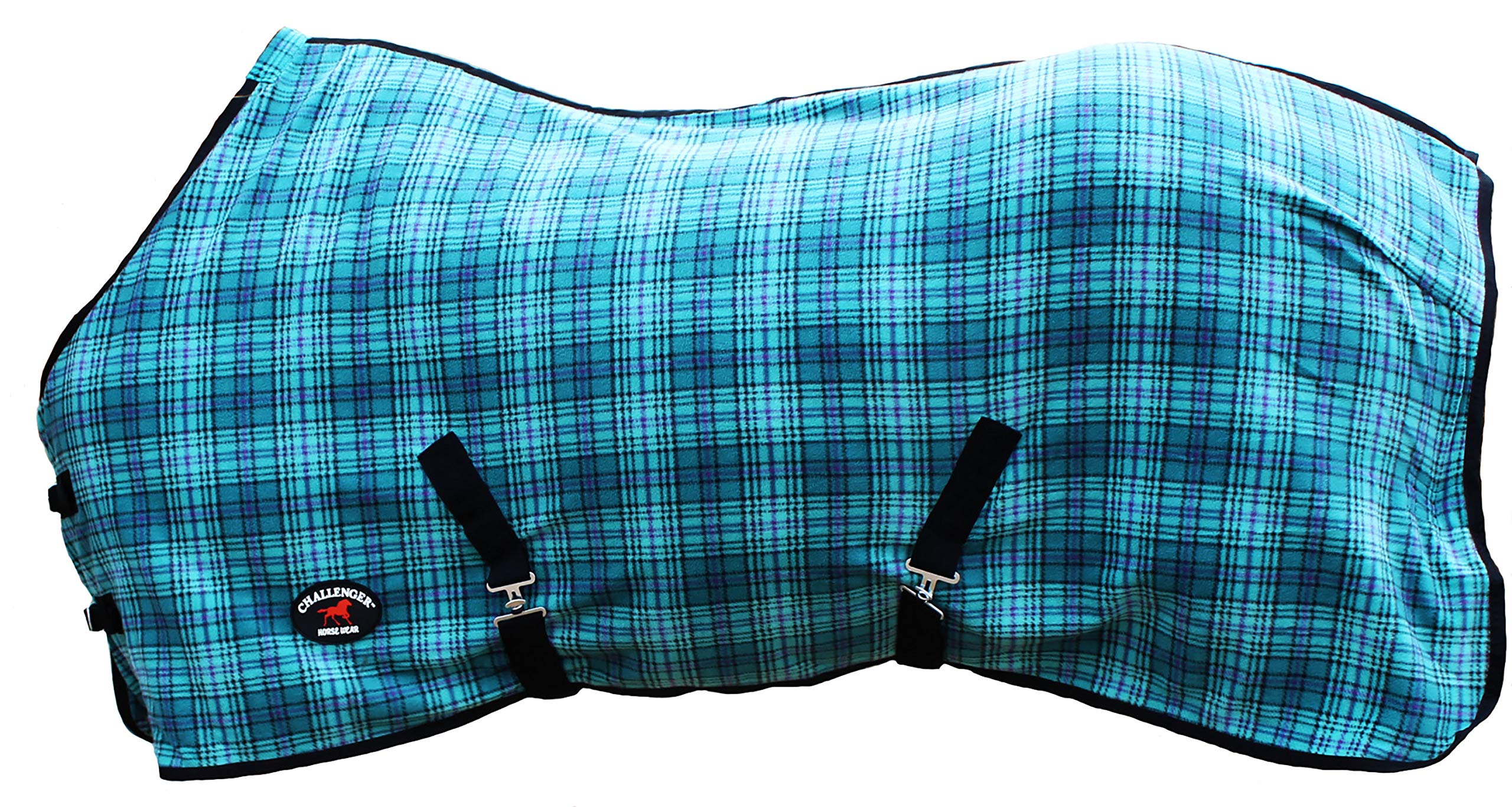 CHALLENGER Horse Polar Fleece Cooler Blanket - Moisture Wicking Winter Exercise Liner for Horses - 43EEFunPrint - Ideal for Post-Workout Cooling & Stable Use