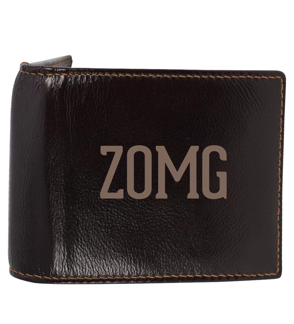 ZOMG Genuine Engraved Soft Cowhide Bifold Leather Wallet for Men - Slim RFID Blocking Credit Card Holder with ID Window - Perfect for Everyday Use, Travel & Business Gifts