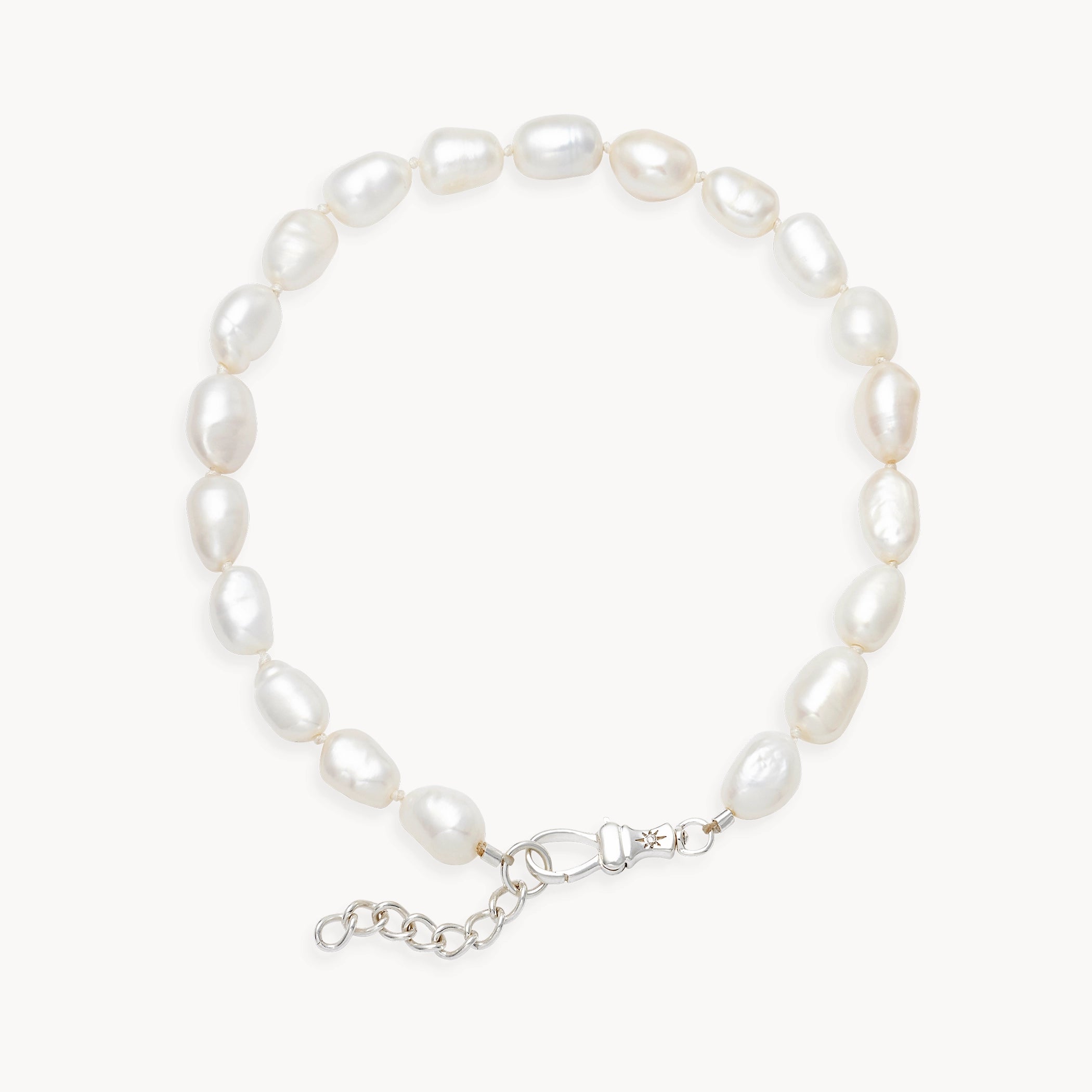 Elegant Pearl Beaded Anklet with Sterling Silver, Natural Pearls & Brilliant Diamonds – Perfect for Beach Weddings, Summer Outfits & Boho Fashion