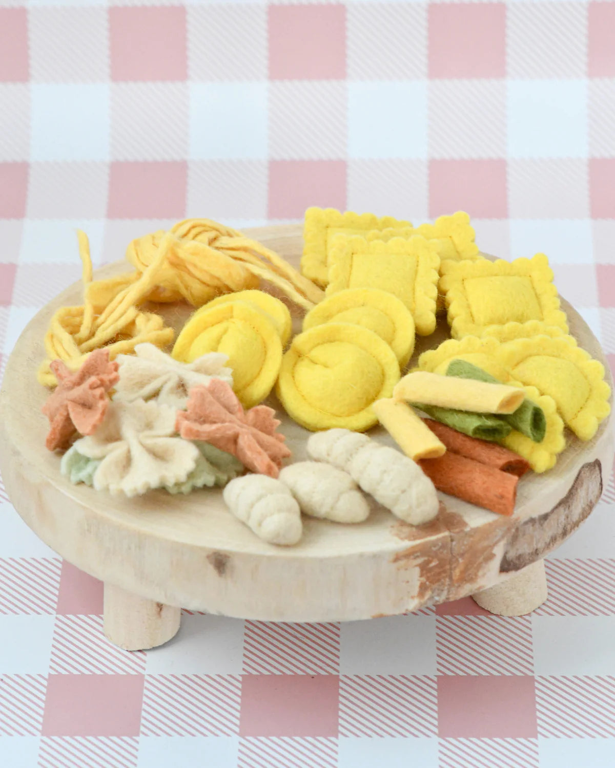 Pasta Variety Felt Play Food Set - 12 Realistic Textured Pieces for Kids Pretend Play, Montessori Learning & Sensory Development - Perfect for Play Kitchen, Toddler Education & Role Playing Games