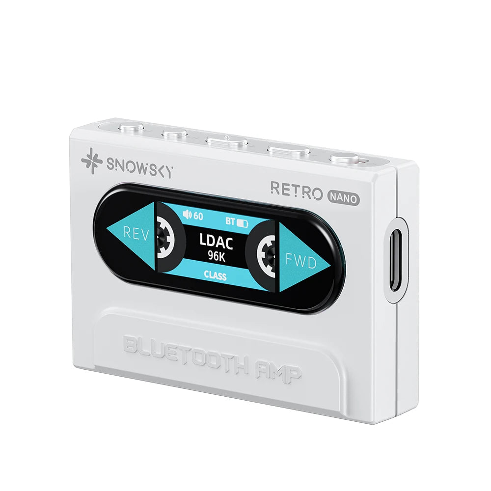 FiiO SNOWSKY Retro Nano Bluetooth 5.1 DAC & Headphone Amplifier - High Resolution Audio for iPhone, Android, PC - Perfect for Music Lovers, Audiophiles & Travel