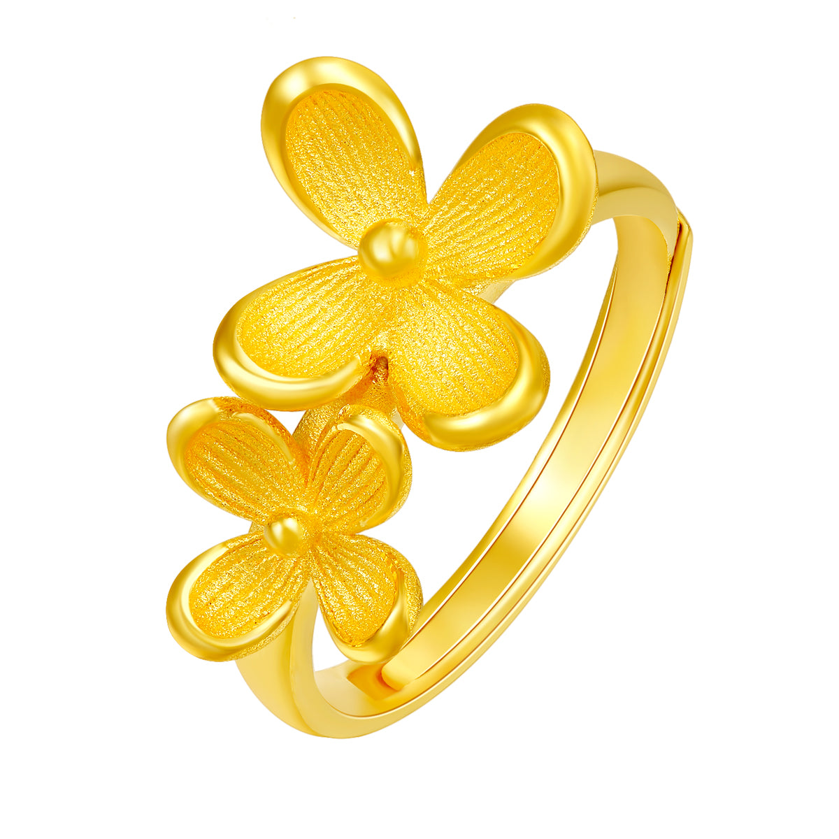 24K Gold Osmanthus Flower Ring for Women - Elegant & Hypoallergenic Jewelry Gift for Anniversary, Birthday, Valentine's Day - Perfect for Weddings, Parties & Special Occasions