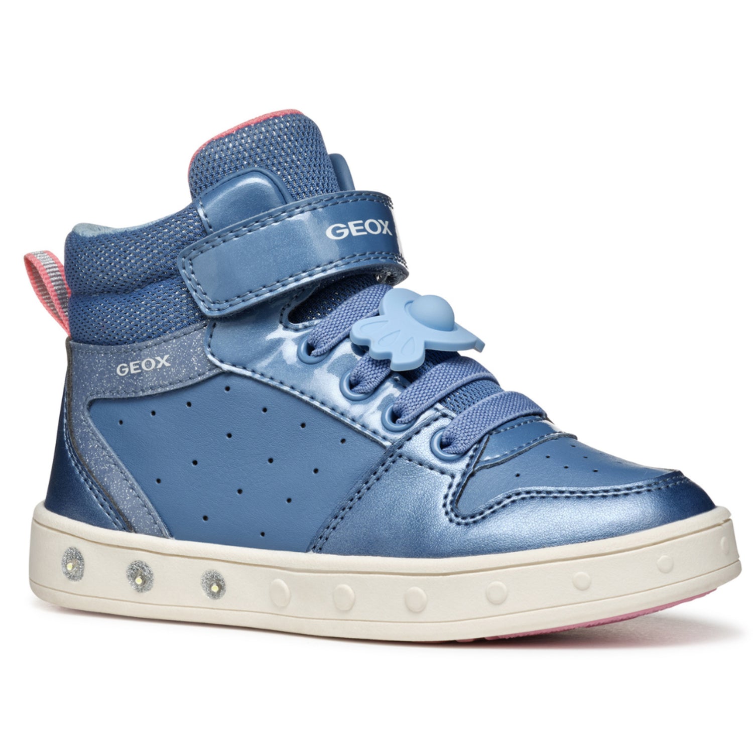 Geox Skylin Blue Kids Sneakers - Breathable Lightweight School Shoes for Boys & Girls - Perfect for Running, Walking & Outdoor Play