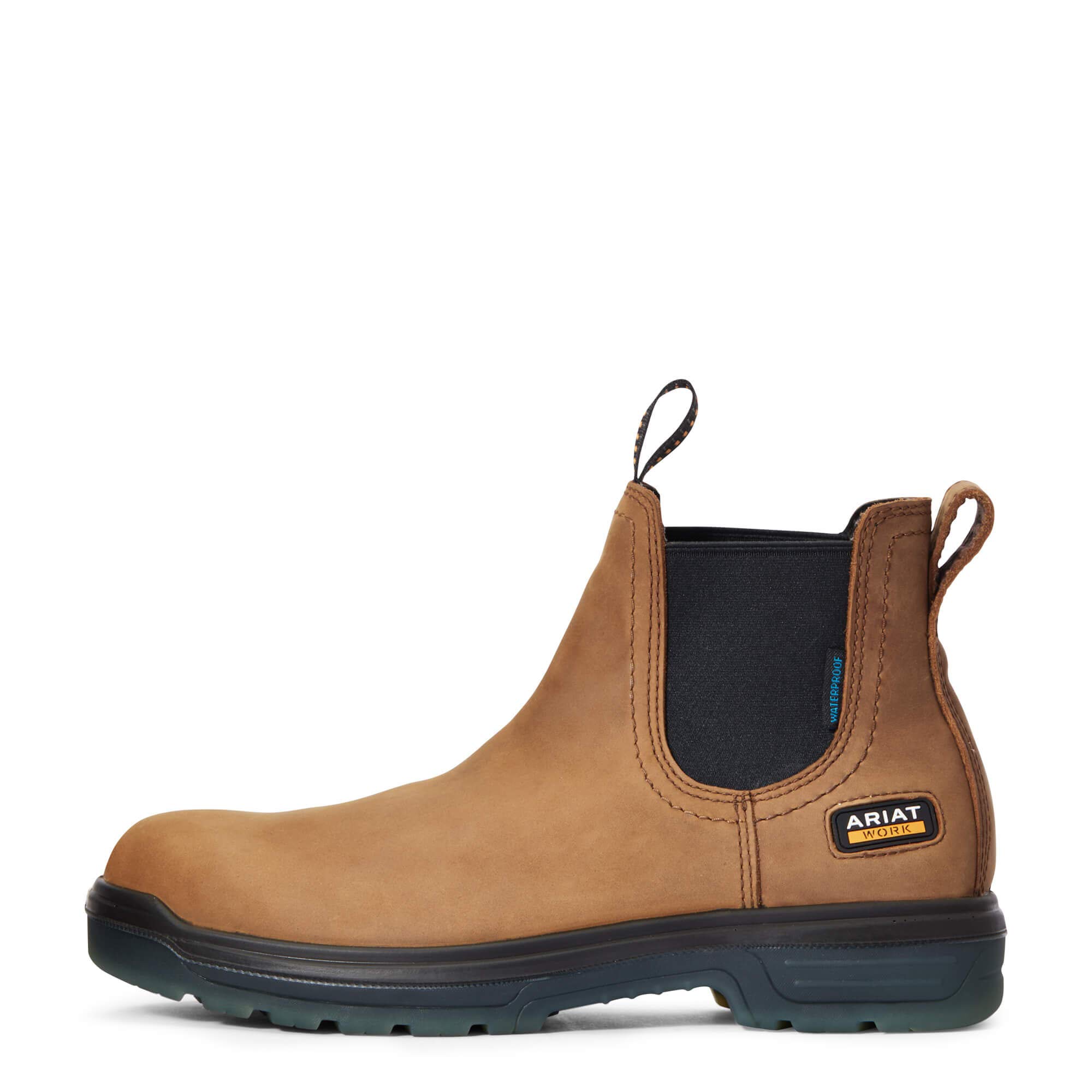 Ariat Men's Turbo Chelsea Waterproof Work Boots - Slip Resistant, Comfortable & Durable for Construction, Farming & Outdoor Work