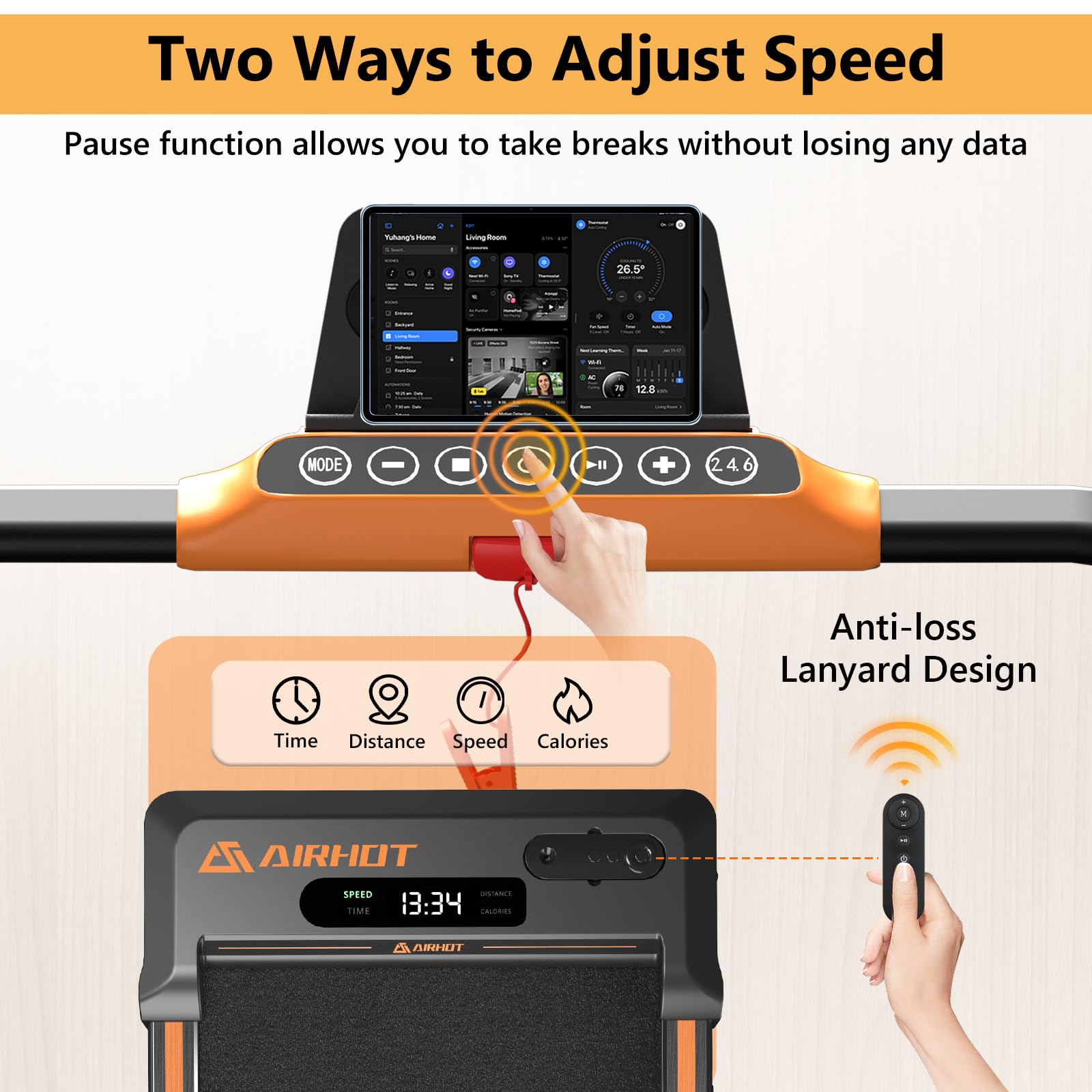 4-in-1 Under Desk Treadmill with Incline - 2.5HP Portable Walking Pad for Home & Office, Quiet Jogging Machine with LED Display & Remote Control - Perfect for Workouts While Working, Watching TV or Small Space Fitness