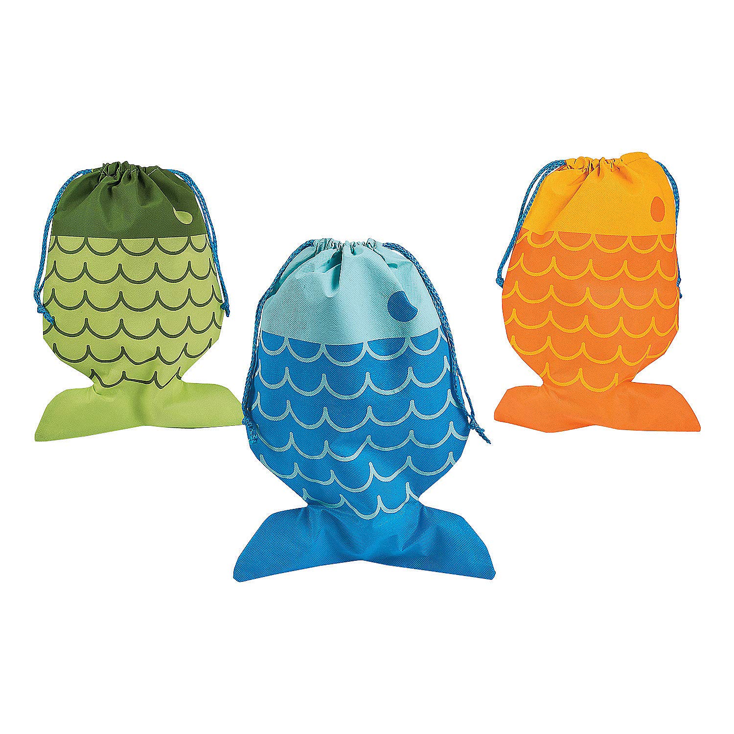 Little Fisherman Drawstring Bags - 12 Pack for Kids Party Favors, VBS Supplies & Camping Accessories | Fishing Theme Novelty Toys for Boys & Girls | Perfect for Birthday Parties, Vacation Bible School & Outdoor Adventures