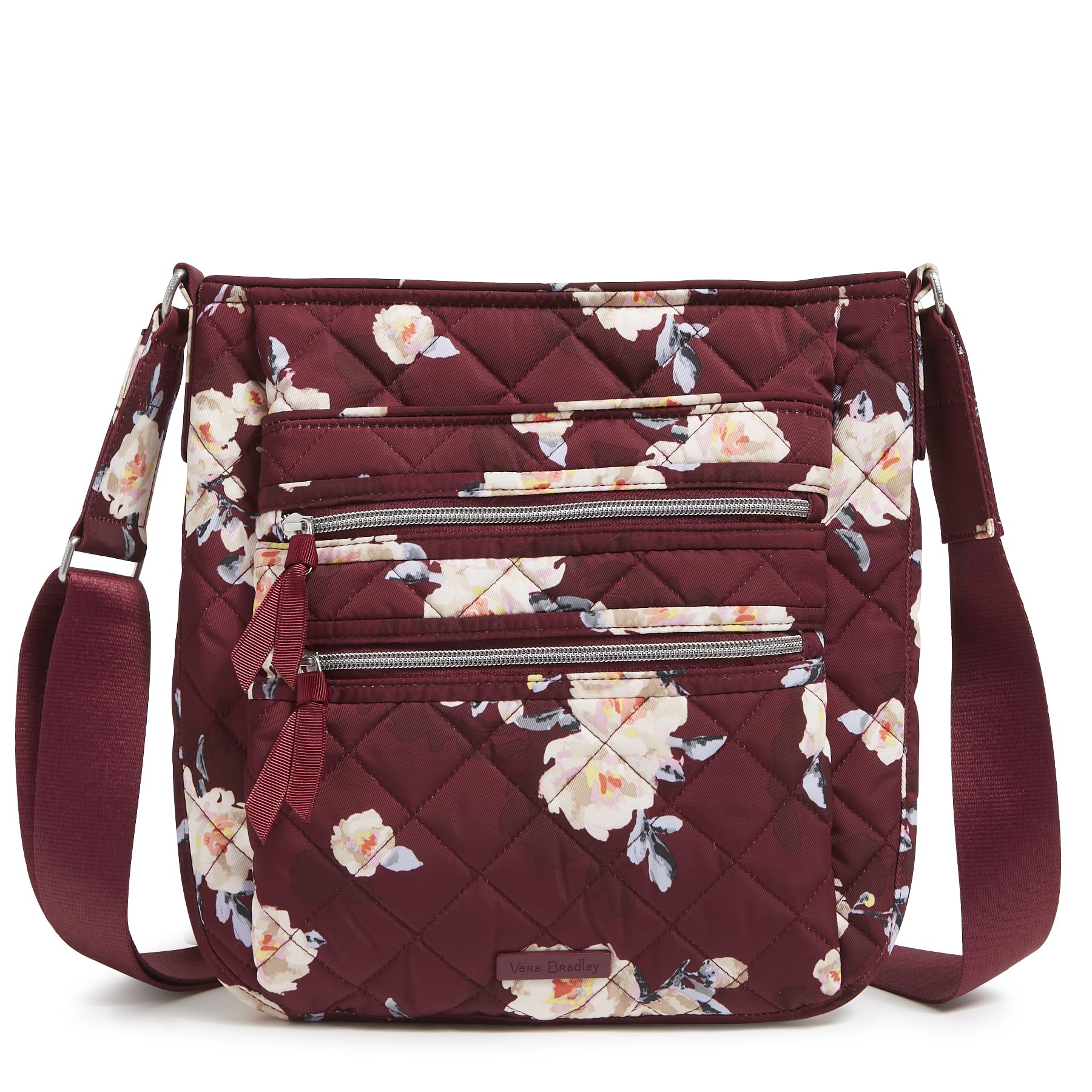 Vera Bradley Performance Twill Triple Zip Hipster Crossbody Purse - Stylish Women's Shoulder Bag for Travel, Work & Everyday Use