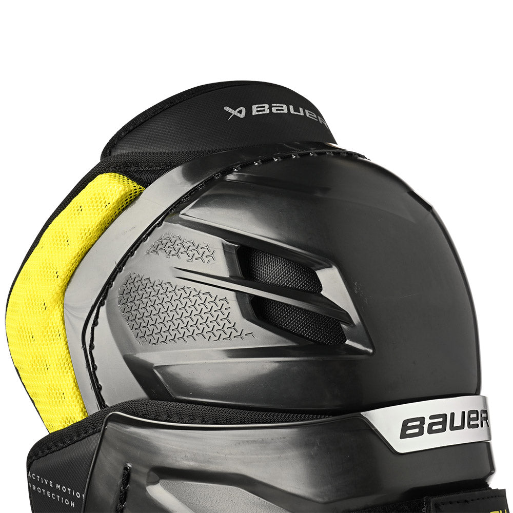 Bauer Supreme Mach Intermediate Ice Hockey Shin Guards - Youth & Adult Protective Gear for Hockey Players - Perfect for Training, Games & Competitive Play