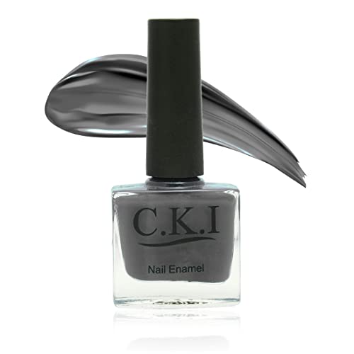 C.K.I Gel Nail Polish - Quick Dry, Long Lasting, Non-Smudge & Waterproof - High Gloss Finish Nail Enamel - Perfect for Parties, Weddings & Special Occasions - Charcoal Grey
