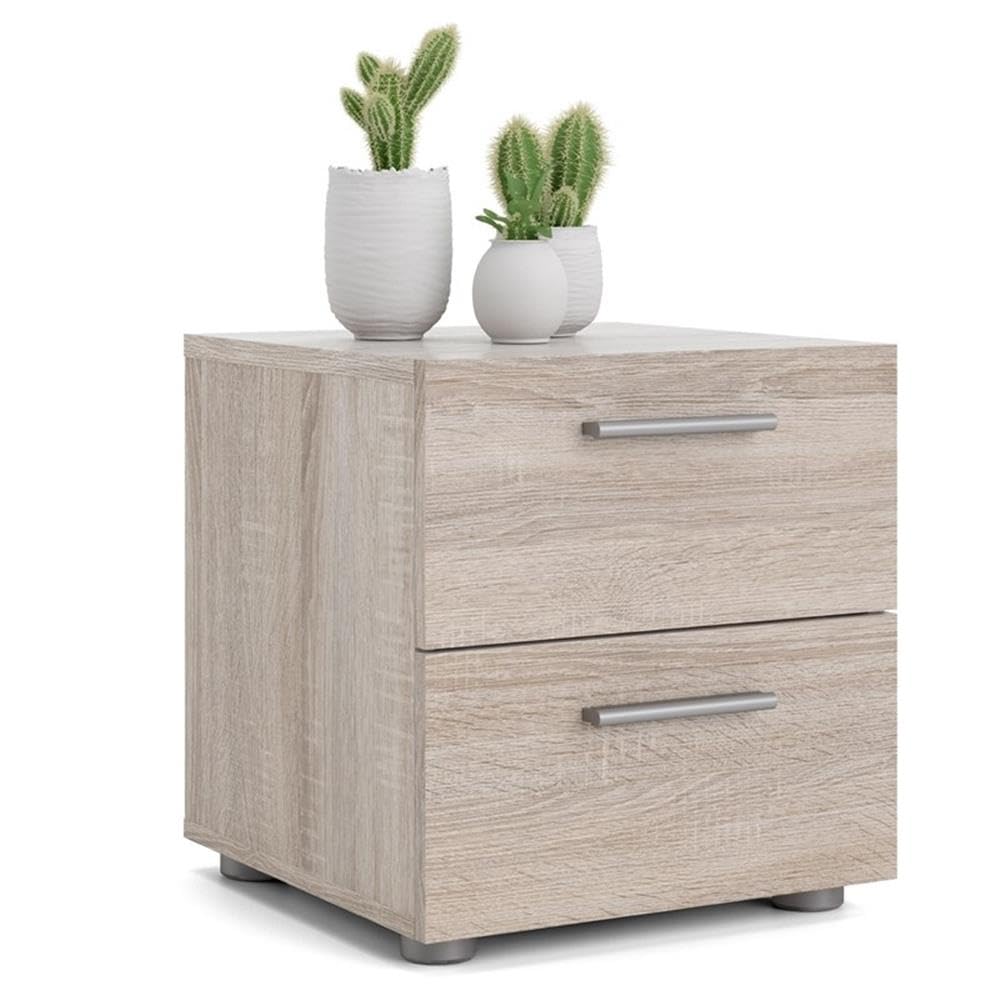 Home Square 4-Drawer Dresser & 2-Drawer Nightstand Set in Rich Truffle Finish - Perfect for Bedroom Furniture & Home Storage Organization