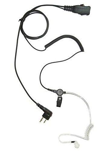 Single Wire Acoustic Tube Surveillance Earpiece Headset - Compatible with Motorola SU220 UHF Spirit Two Way Radio - Covert Communication for Security, Law Enforcement & Event Staff