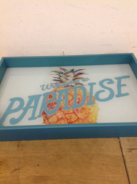 Blue Paradise Pineapple Tray - 18 Pack | Perfect for Party Serving, Home Decor & Tropical Themed Events