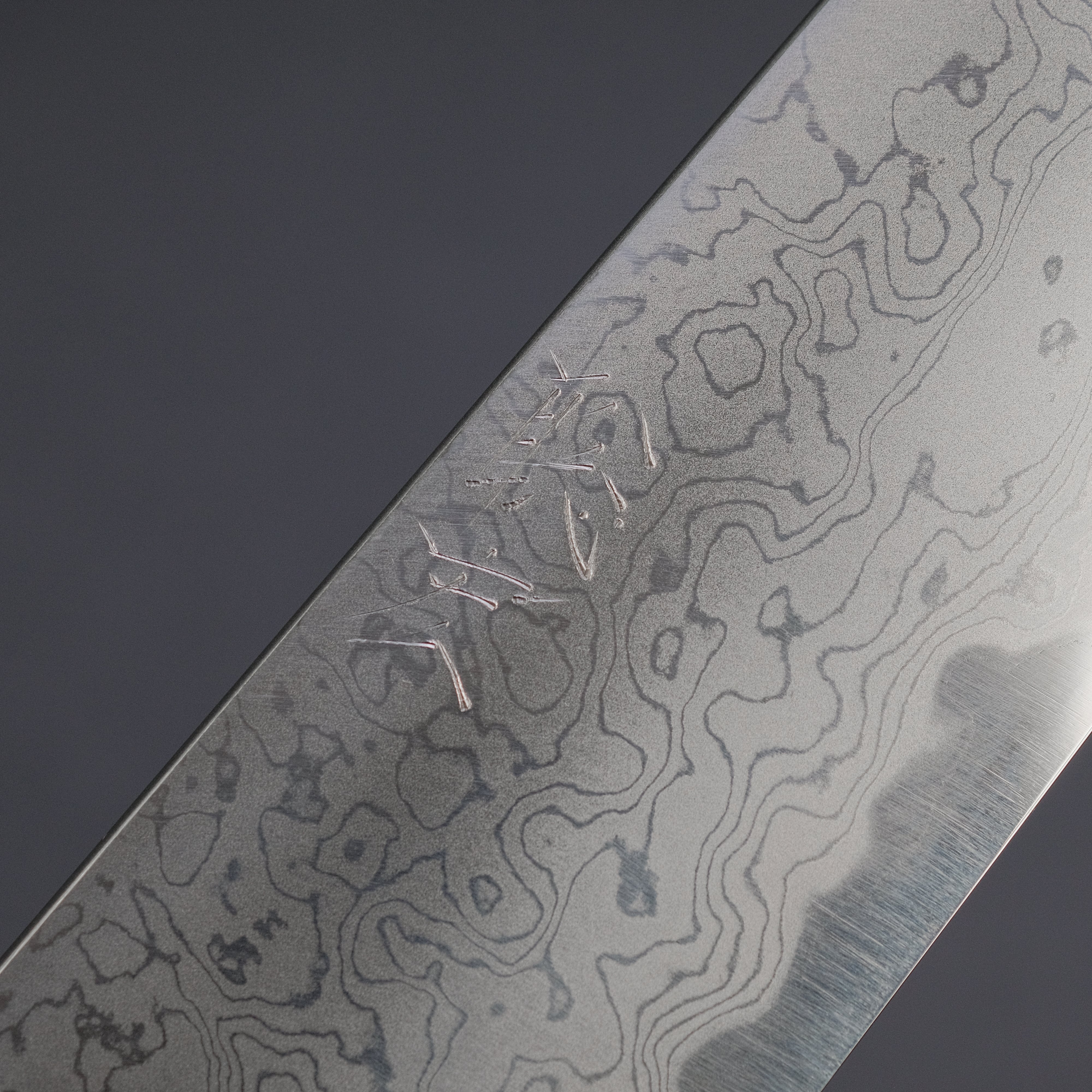Premium Toshihiro Wakui Damascus Blue #2 Gyuto Japanese Chef Knife 240mm with Ebony Handle - Perfect for Sushi, Meat Slicing & Professional Kitchen Use