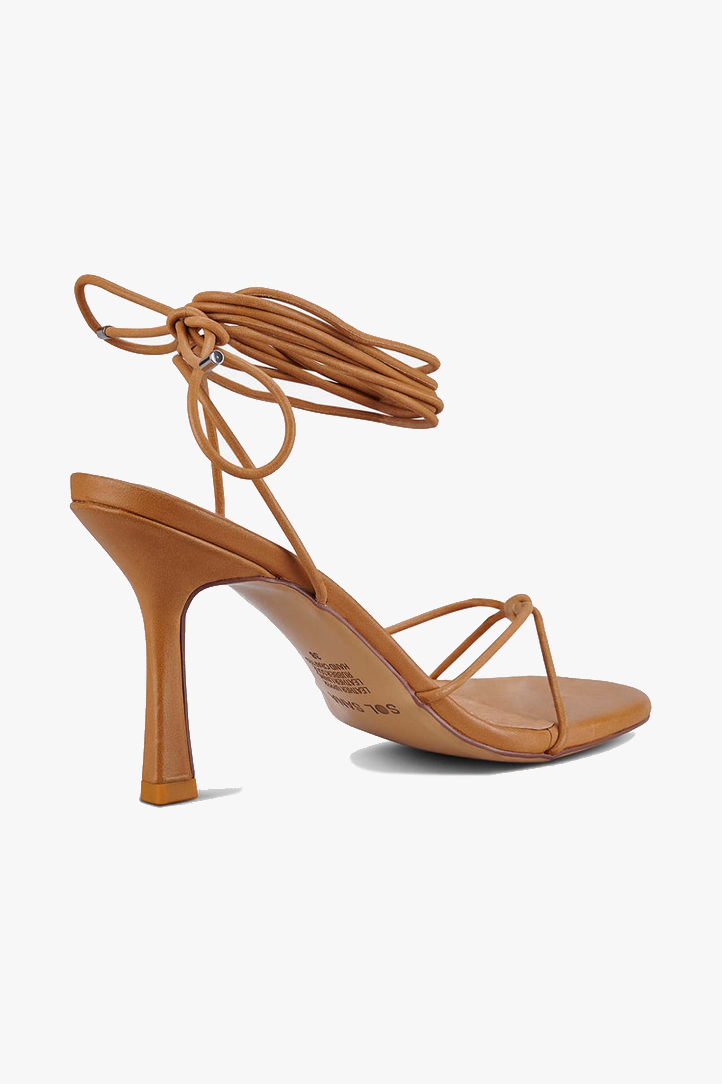 Honey Tan Ankle Strap Heels for Women - Comfortable Chunky Block Heel Sandals for Wedding, Party & Evening Outfits