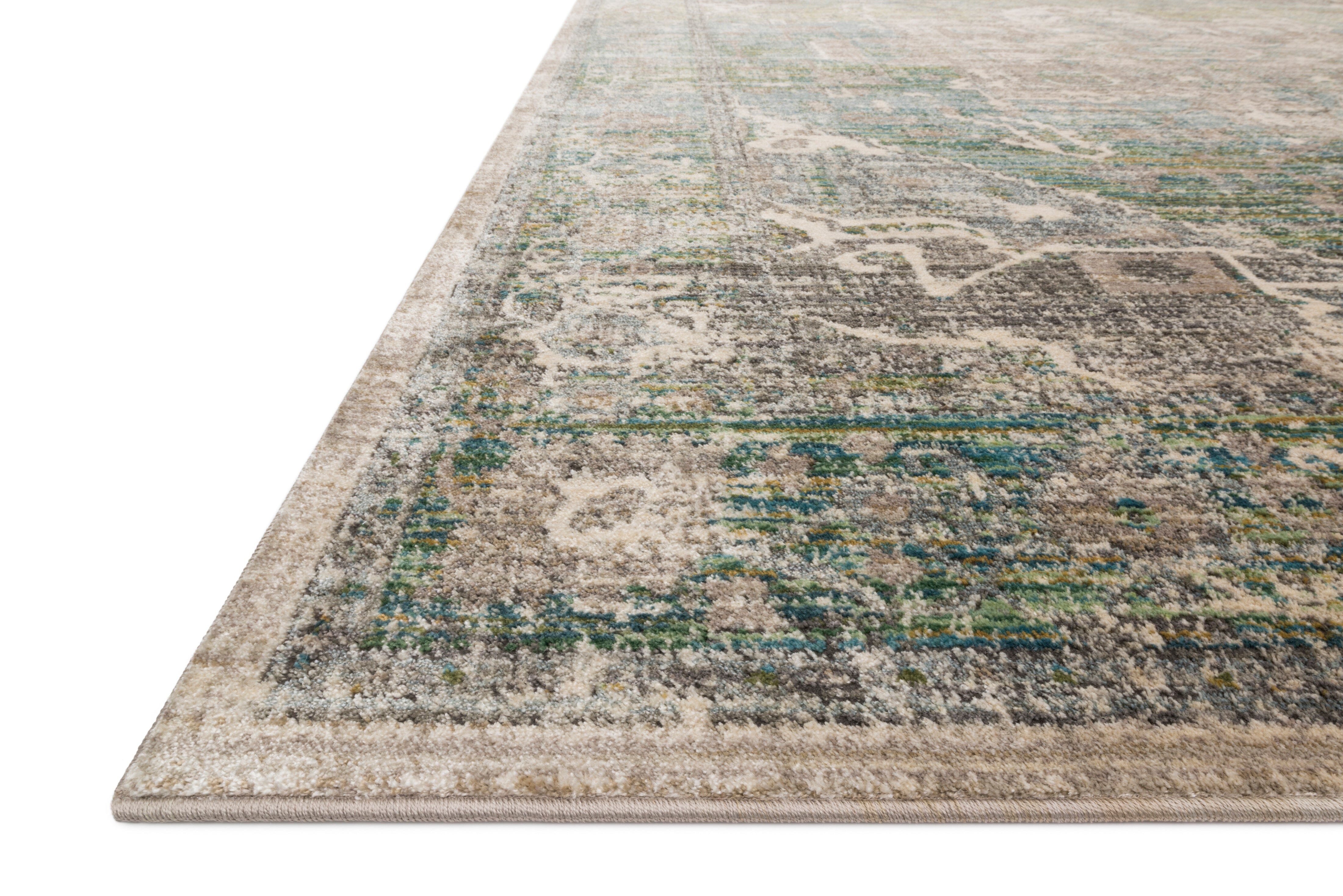 Loloi Javari Area Rug - Handmade Grass & Ocean Blue Design - Perfect for Living Room, Bedroom, or Office Decor
