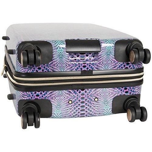 Aimee Kestenberg Women's Ivy 24 ABS with PC 8-Wheel Upright Suitcase - Marine Python Print Luggage for Business Travel & Vacation