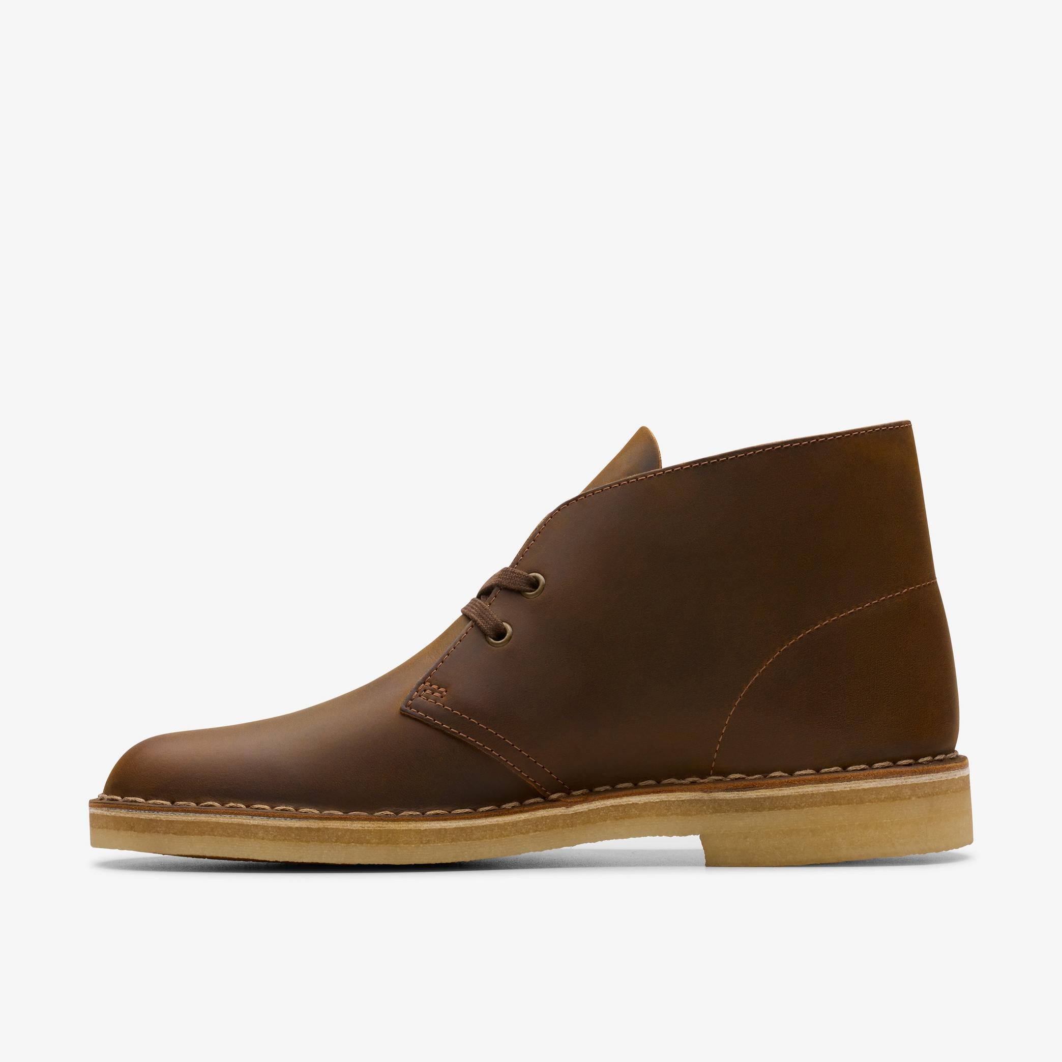 Clarks Men's Desert Boot in Beeswax Leather - Classic Chukka Boots for Men, Casual & Dressy Style - Perfect for Office, Travel & Everyday Wear