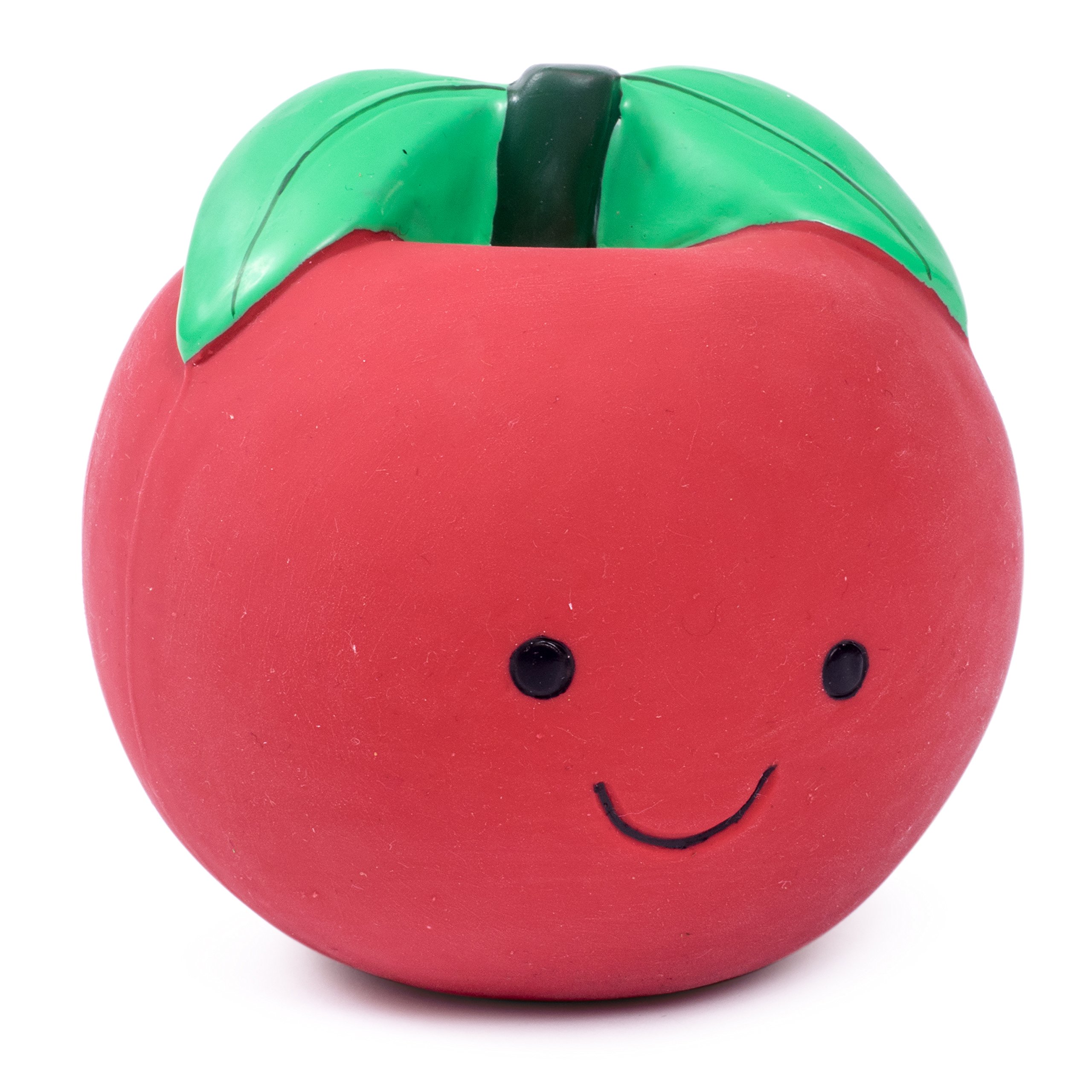Durable Latex Tomato Soft Chew Dog Toy for Small Dogs - Perfect for Teething Puppies & Playtime Fun
