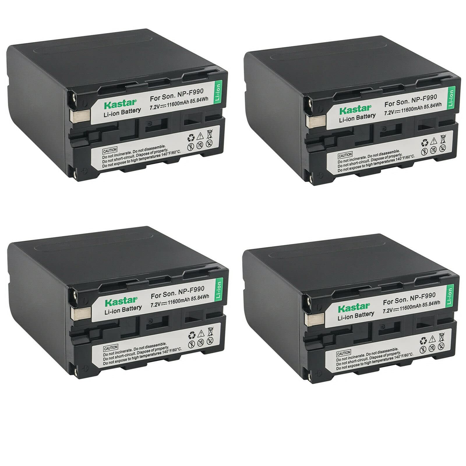 Kastar NP-F990 Battery 4-Pack - Replacement for Sound Devices MixPre-3/6/10T/663 & FEELWORLD F5 Pro 5.5 - High Capacity Power Solution for Audio Recorders & Cameras
