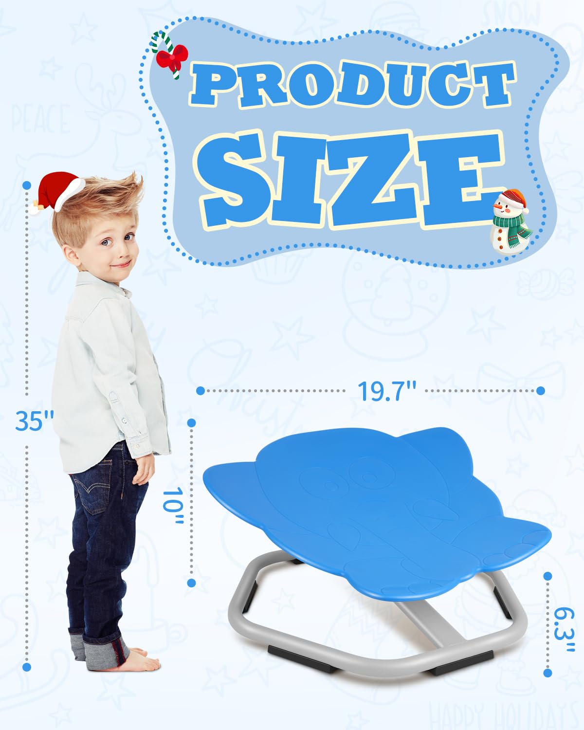 Kids Swivel Chair for Autism & Sensory Needs - 220 lbs Capacity Sit and Spin Chair for Coordination Training - Perfect for Home, Classroom & Therapy Use