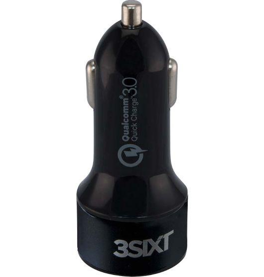 3sixT Fast Car Charger 5.4A Dual USB Ports for iPhone 15/14/13/12, Samsung Galaxy - Quick Charge for Road Trips & Commuting