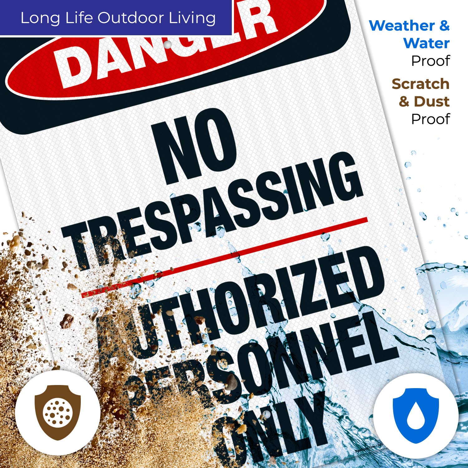 No Trespassing Authorized Personnel Only Sign - OSHA Compliant Danger Sign 18x24 Inches | 3M EGP Reflective .080 Aluminum | Fade Resistant for Indoor & Outdoor Use | Made in USA | Perfect for Construction Sites, Warehouses & Restricted Areas