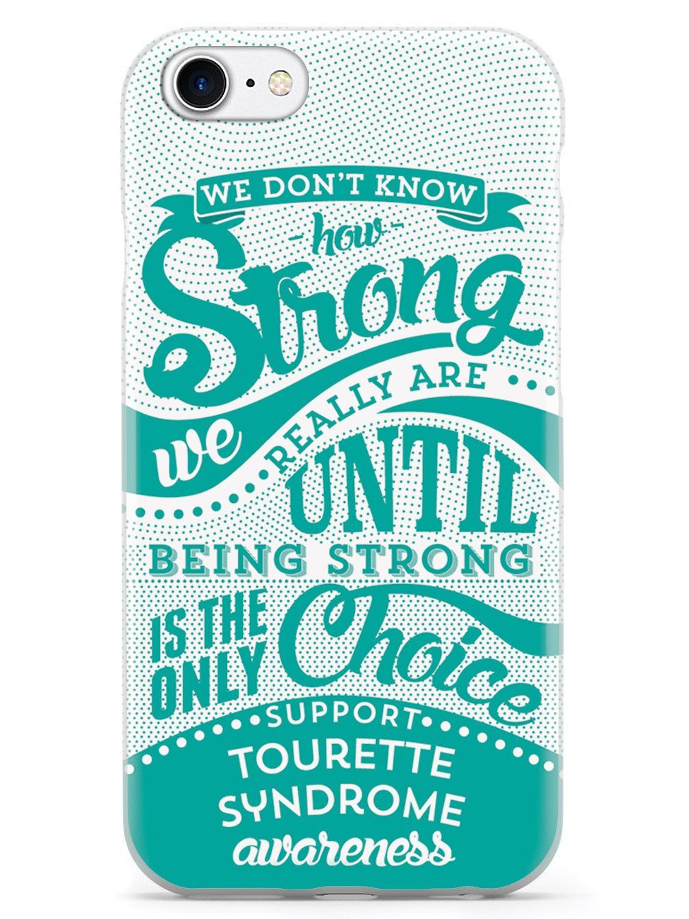Inspired Cases - iPhone 8 Case Compatible - 3D Textured Protective Cover for Apple iPhone 8 - Shockproof & Durable - Tourette Syndrome Awareness - Perfect for Daily Use, Work & Outdoor Activities