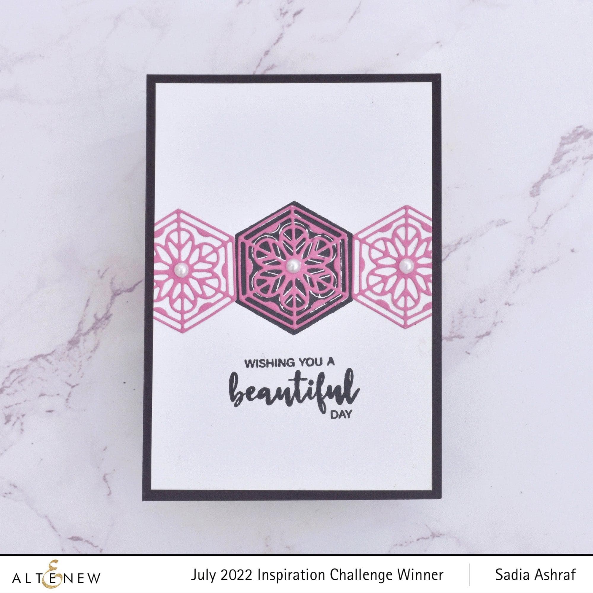 Hexagon Flower Wall Art - Modern Geometric Floral Decor for Living Room, Bedroom & Office